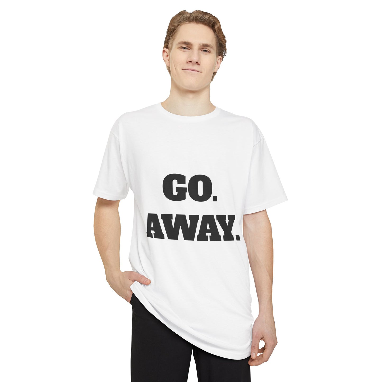 Unisex Long Body Urban Tee - Rebellious Graphic T-Shirt for Introverts, Go Away Shirt, Mood Tee, Casual Wear, Fun Gift