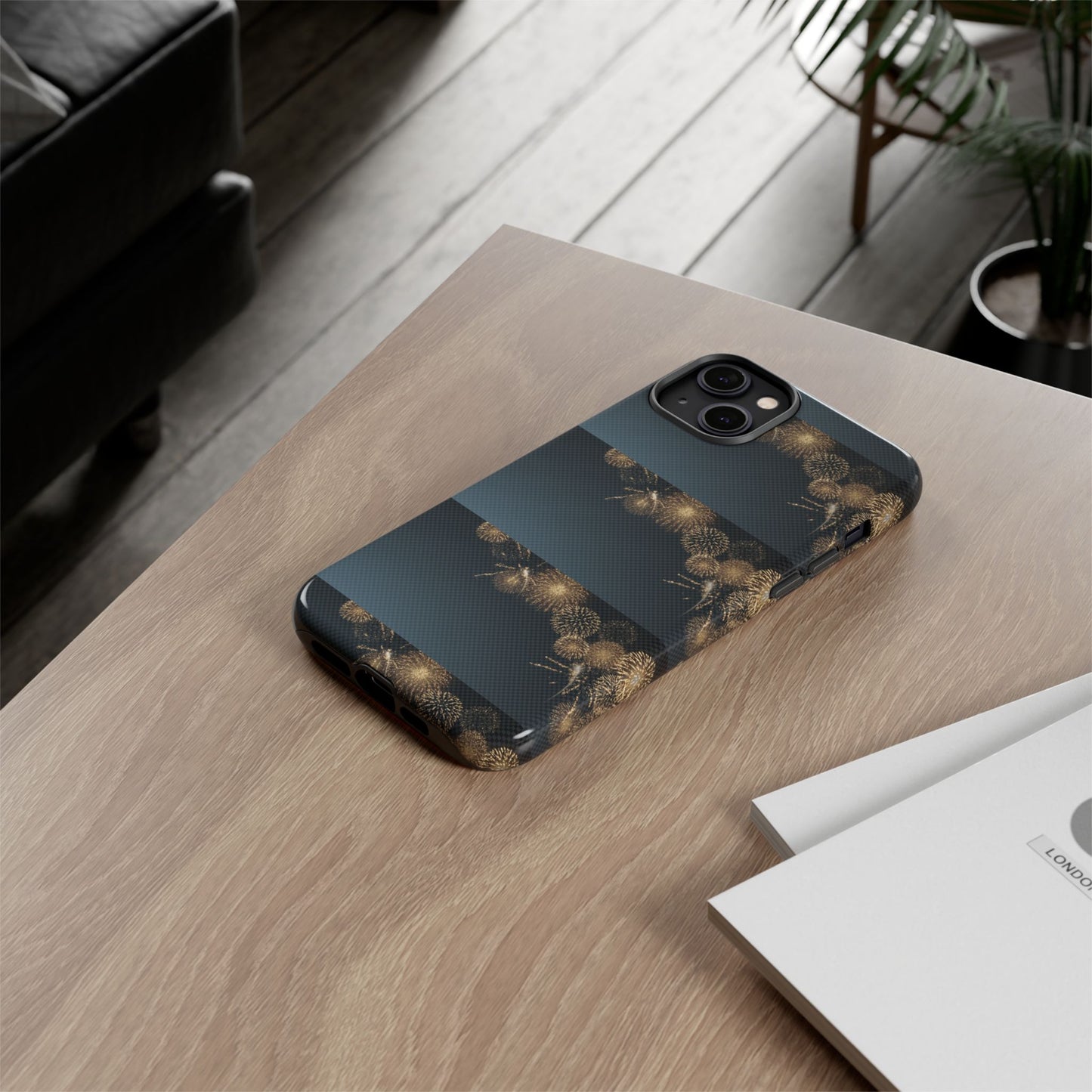 Elegant Fireworks Phone Case, Tough Phone Cover, Holiday Gift, Customizable Case, Premium Protection, Unique Design