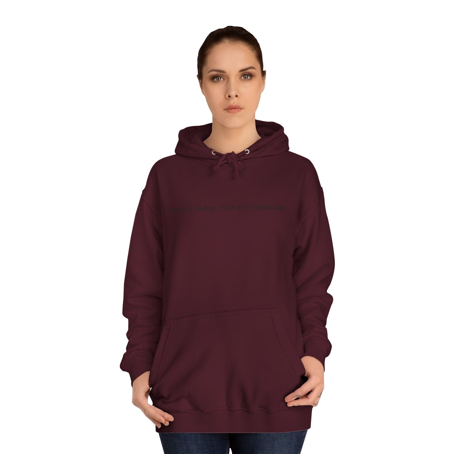 Unisex College Hoodie with Inspirational Quote | Comfortable, Casual Wear for Graduates, Back to School, Gift Idea, Cozy Style