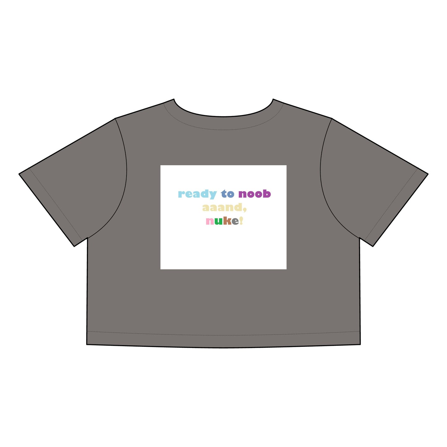 Gaming Humor Crop Tee, Fun Casual Tee, Gamer's Gift, Foodie Apparel, Snack Lover Shirt, Playful Fashion