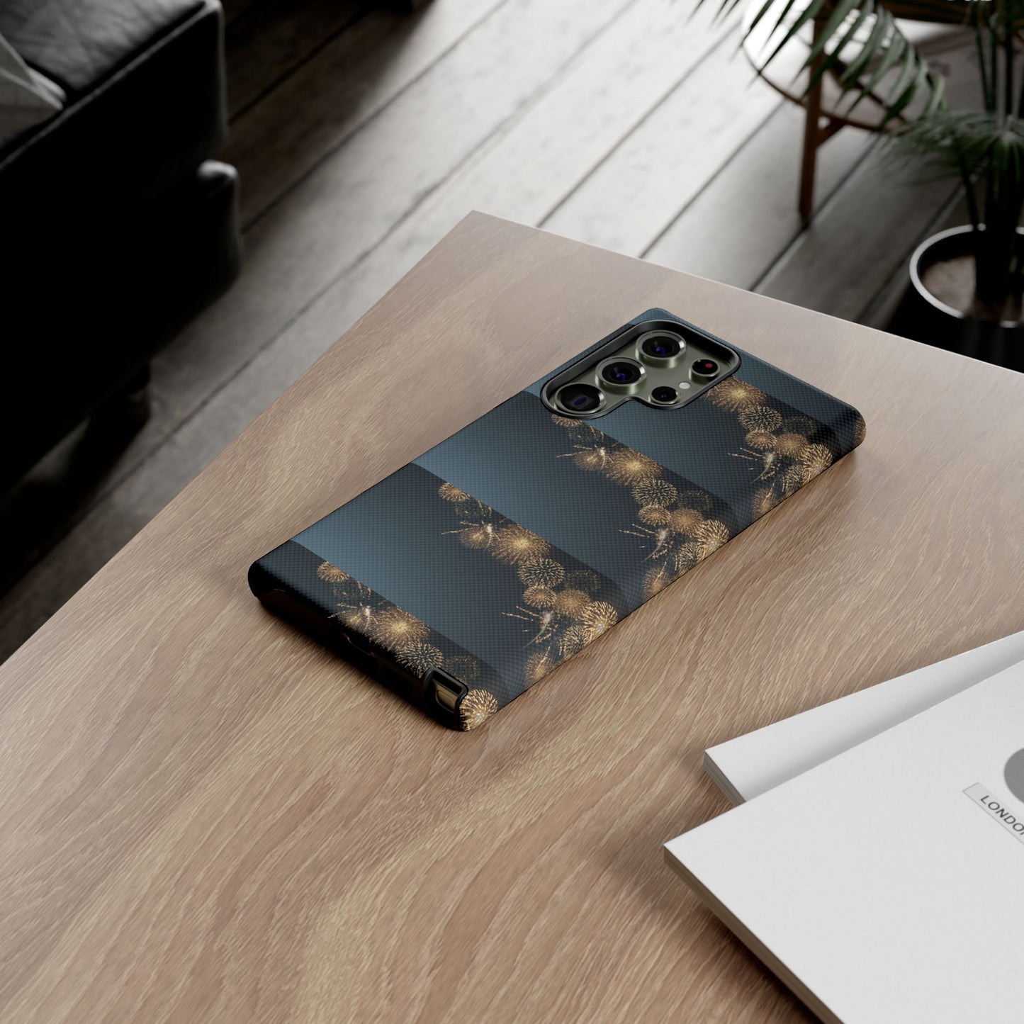 Elegant Fireworks Phone Case, Tough Phone Cover, Holiday Gift, Customizable Case, Premium Protection, Unique Design