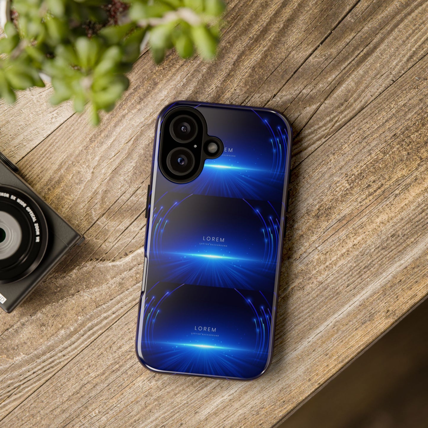 Tough Cases: Blue Lightwave Phone Case, Stylish Mobile Cover, Durable Protective Case, Gift for Tech Lovers, Trendy Gadget Accessory