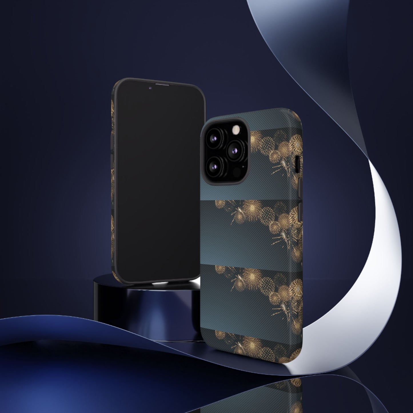 Elegant Fireworks Phone Case, Tough Phone Cover, Holiday Gift, Customizable Case, Premium Protection, Unique Design