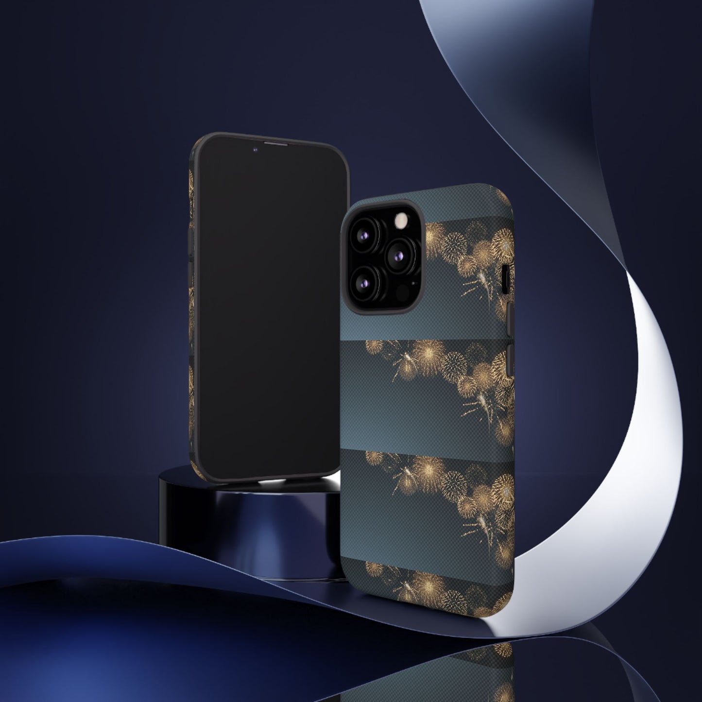 Elegant Fireworks Phone Case, Tough Phone Cover, Holiday Gift, Customizable Case, Premium Protection, Unique Design