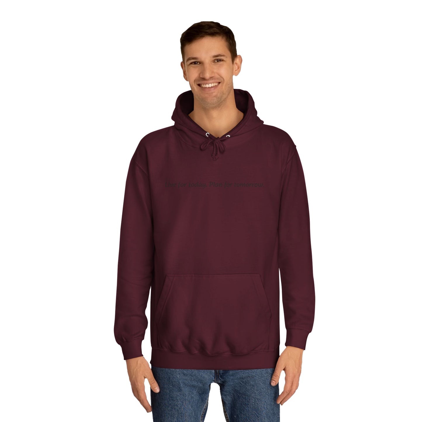 Unisex College Hoodie with Inspirational Quote | Comfortable, Casual Wear for Graduates, Back to School, Gift Idea, Cozy Style