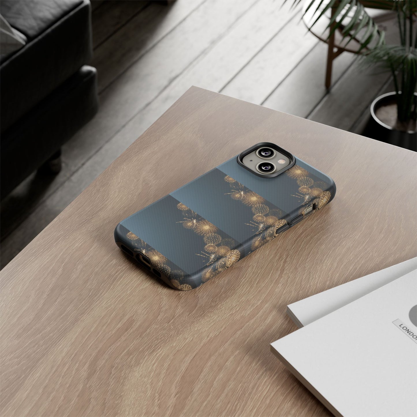 Elegant Fireworks Phone Case, Tough Phone Cover, Holiday Gift, Customizable Case, Premium Protection, Unique Design