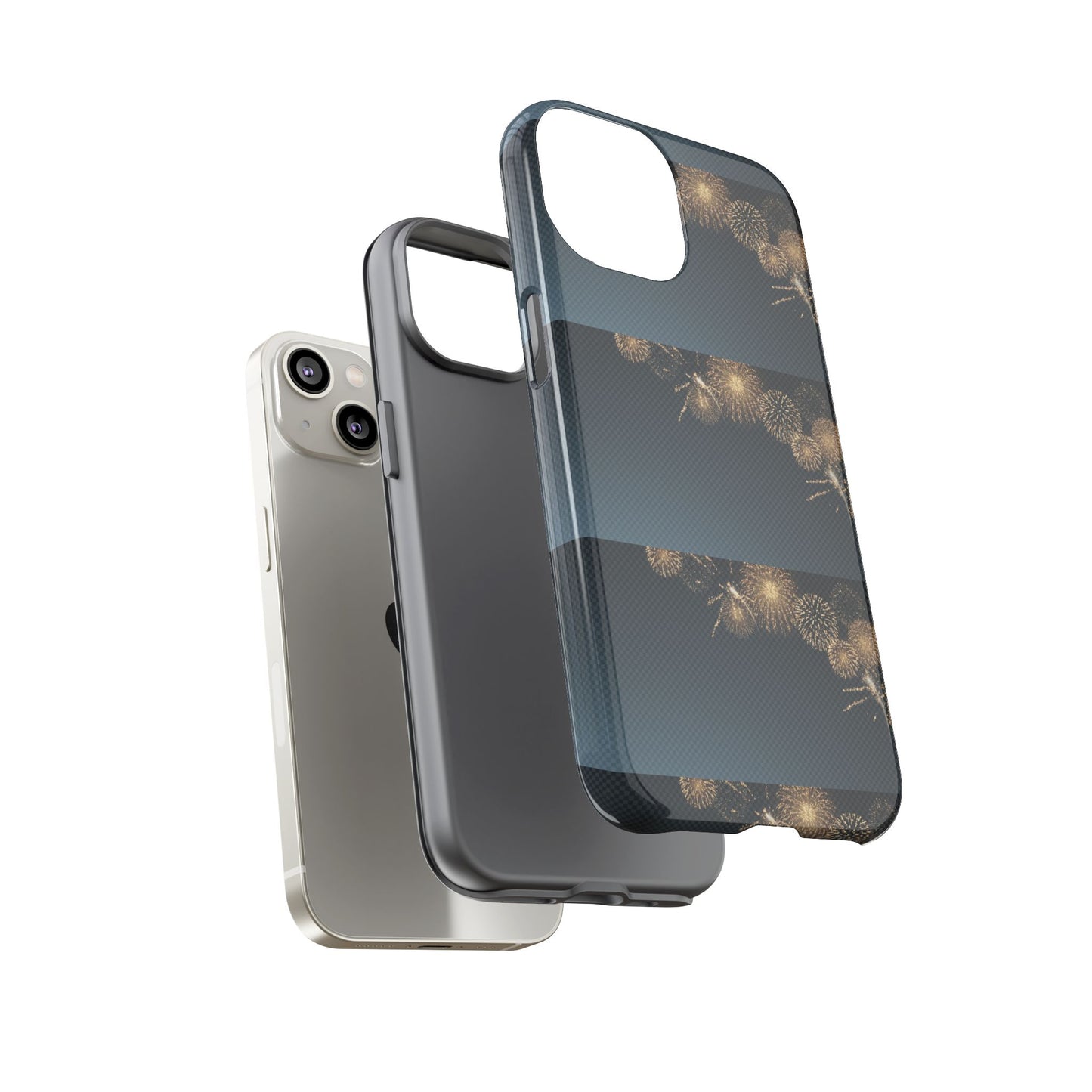 Elegant Fireworks Phone Case, Tough Phone Cover, Holiday Gift, Customizable Case, Premium Protection, Unique Design