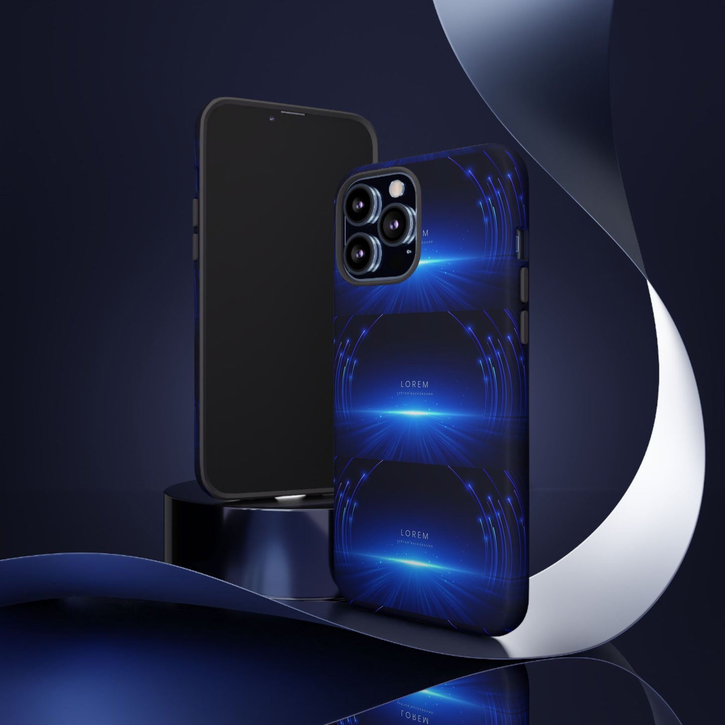 Tough Cases: Blue Lightwave Phone Case, Stylish Mobile Cover, Durable Protective Case, Gift for Tech Lovers, Trendy Gadget Accessory