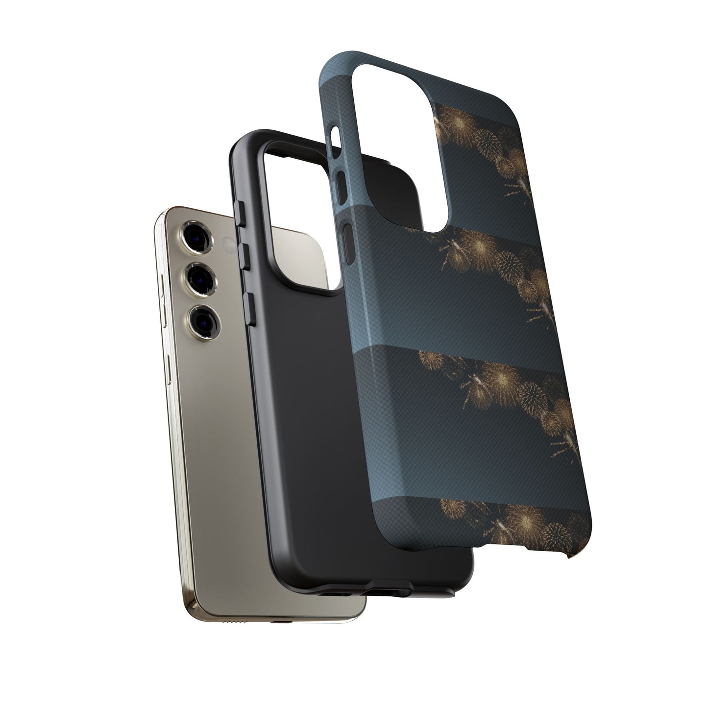 Elegant Fireworks Phone Case, Tough Phone Cover, Holiday Gift, Customizable Case, Premium Protection, Unique Design