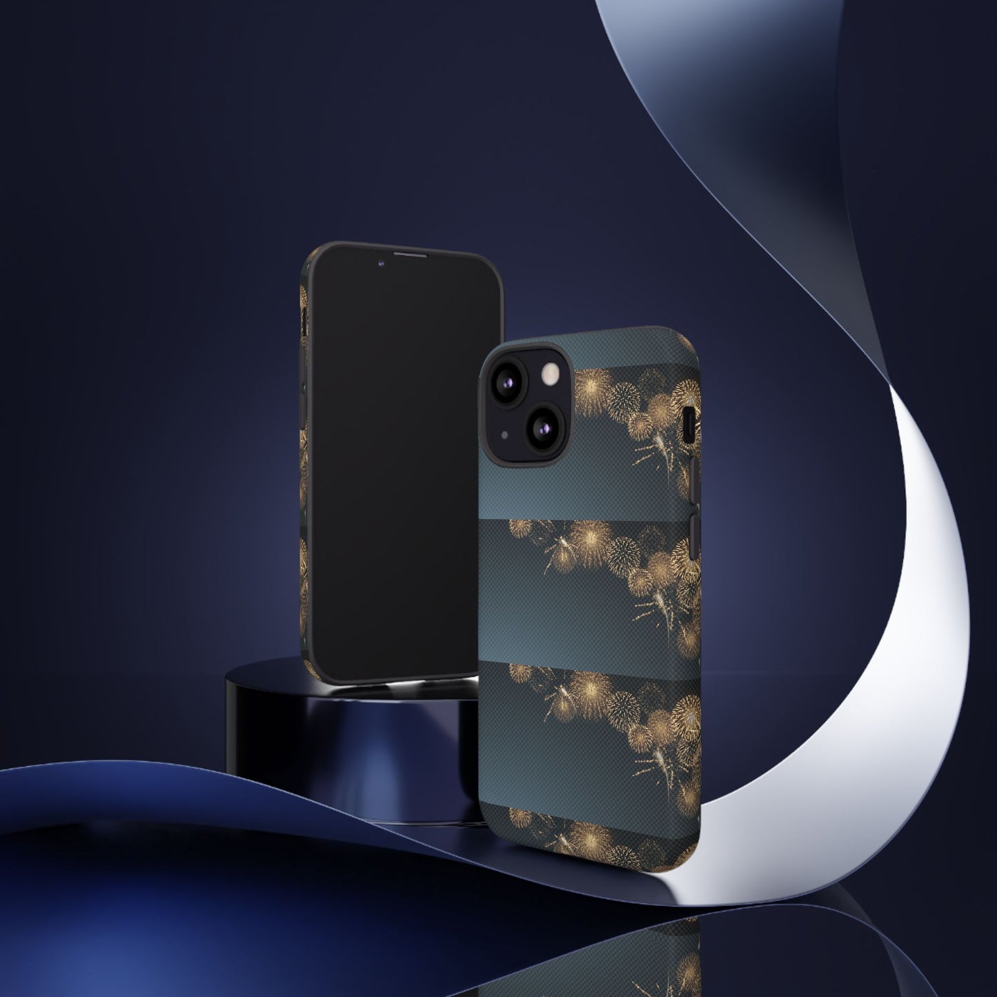 Elegant Fireworks Phone Case, Tough Phone Cover, Holiday Gift, Customizable Case, Premium Protection, Unique Design