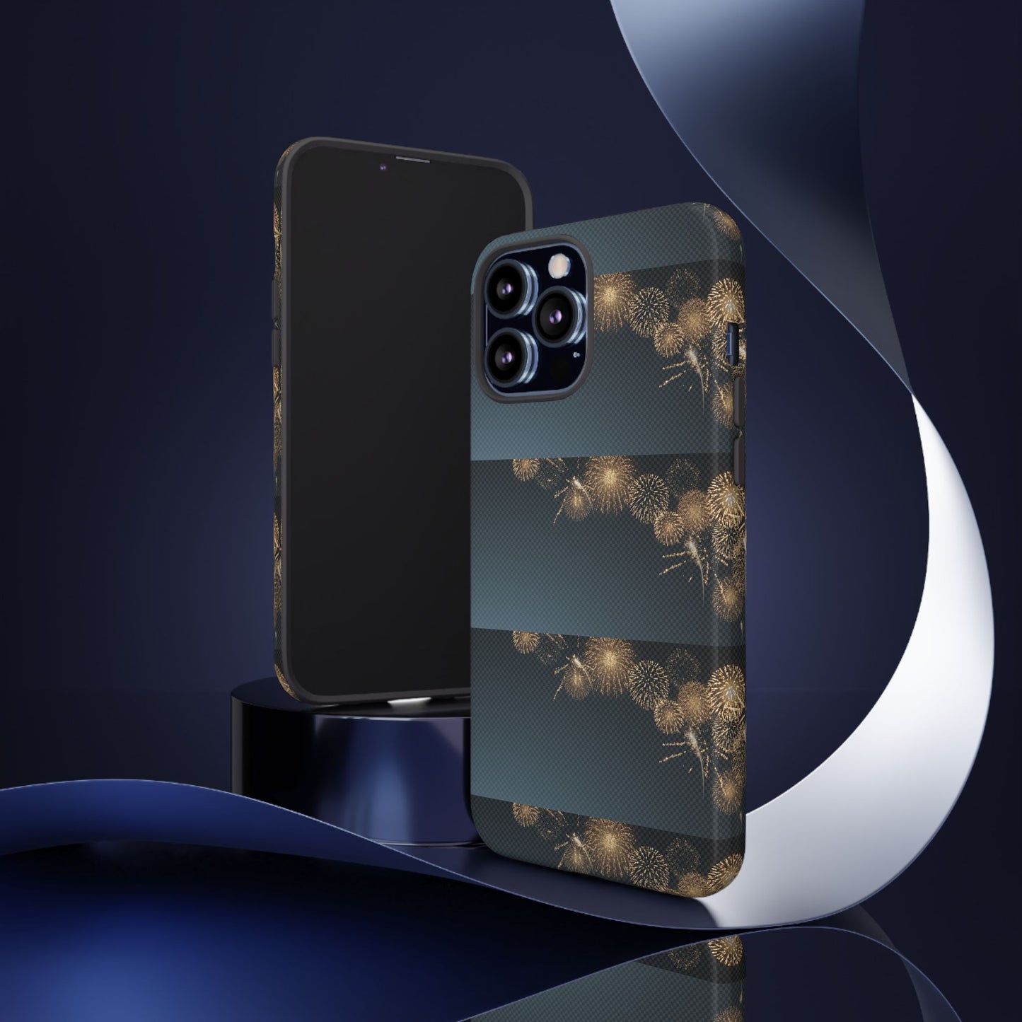 Elegant Fireworks Phone Case, Tough Phone Cover, Holiday Gift, Customizable Case, Premium Protection, Unique Design