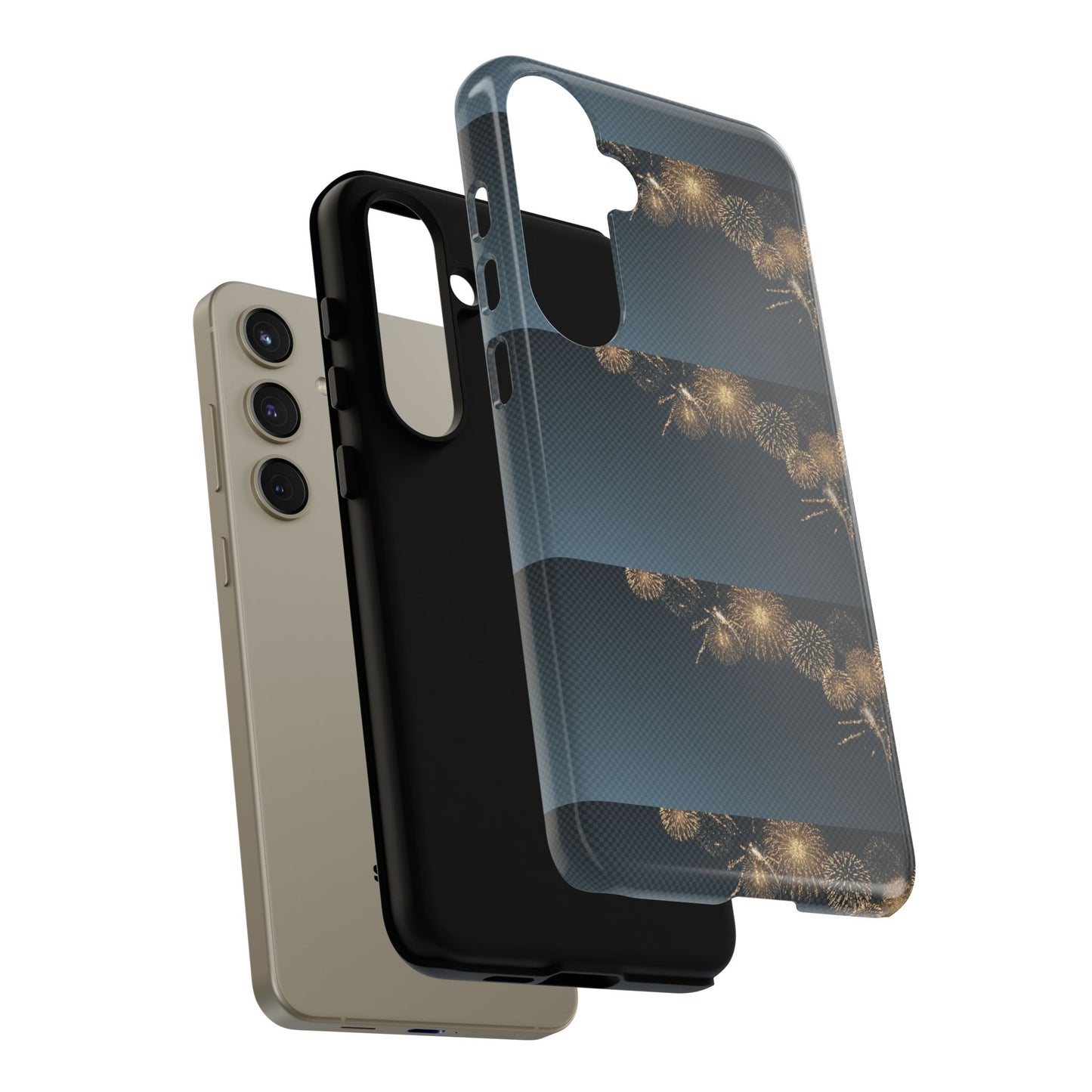 Elegant Fireworks Phone Case, Tough Phone Cover, Holiday Gift, Customizable Case, Premium Protection, Unique Design