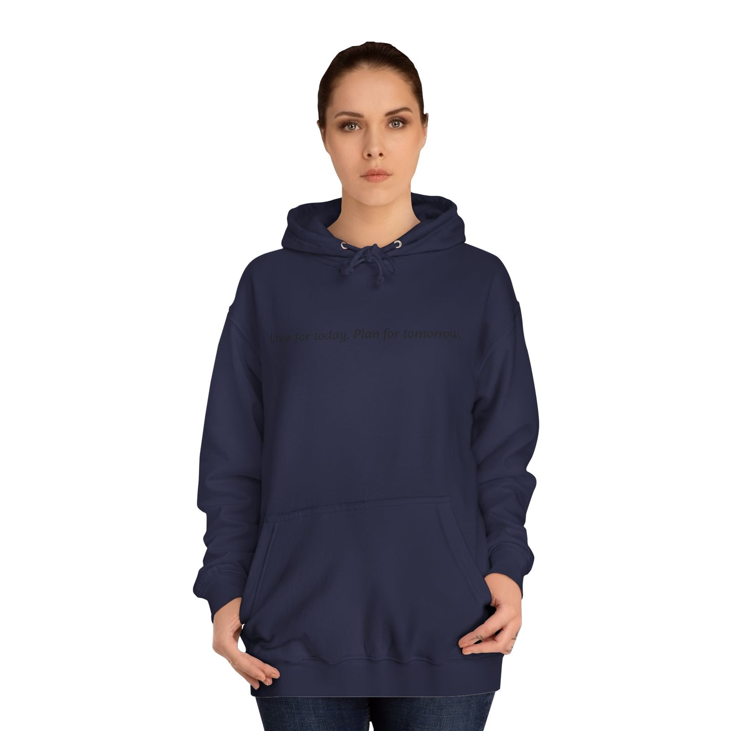 Unisex College Hoodie with Inspirational Quote | Comfortable, Casual Wear for Graduates, Back to School, Gift Idea, Cozy Style