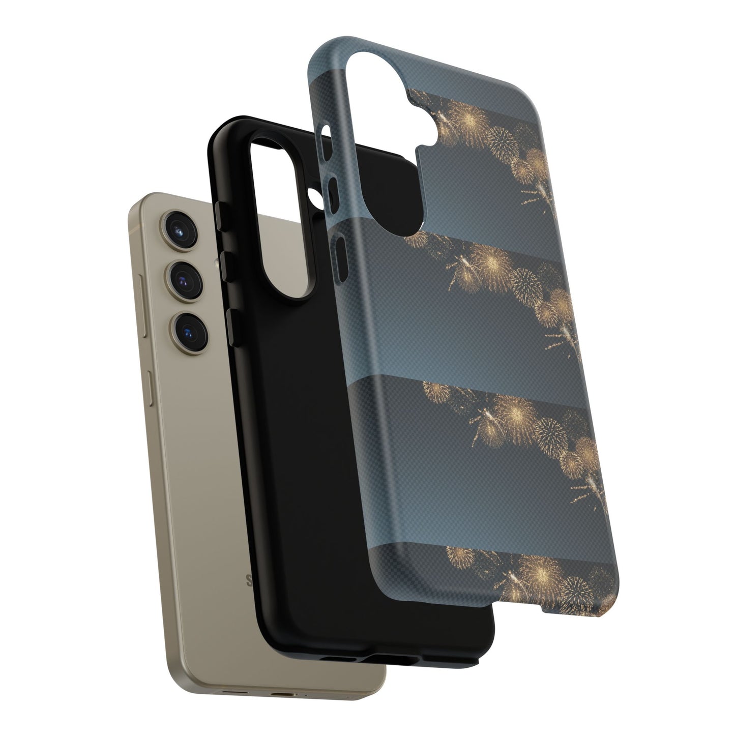 Elegant Fireworks Phone Case, Tough Phone Cover, Holiday Gift, Customizable Case, Premium Protection, Unique Design