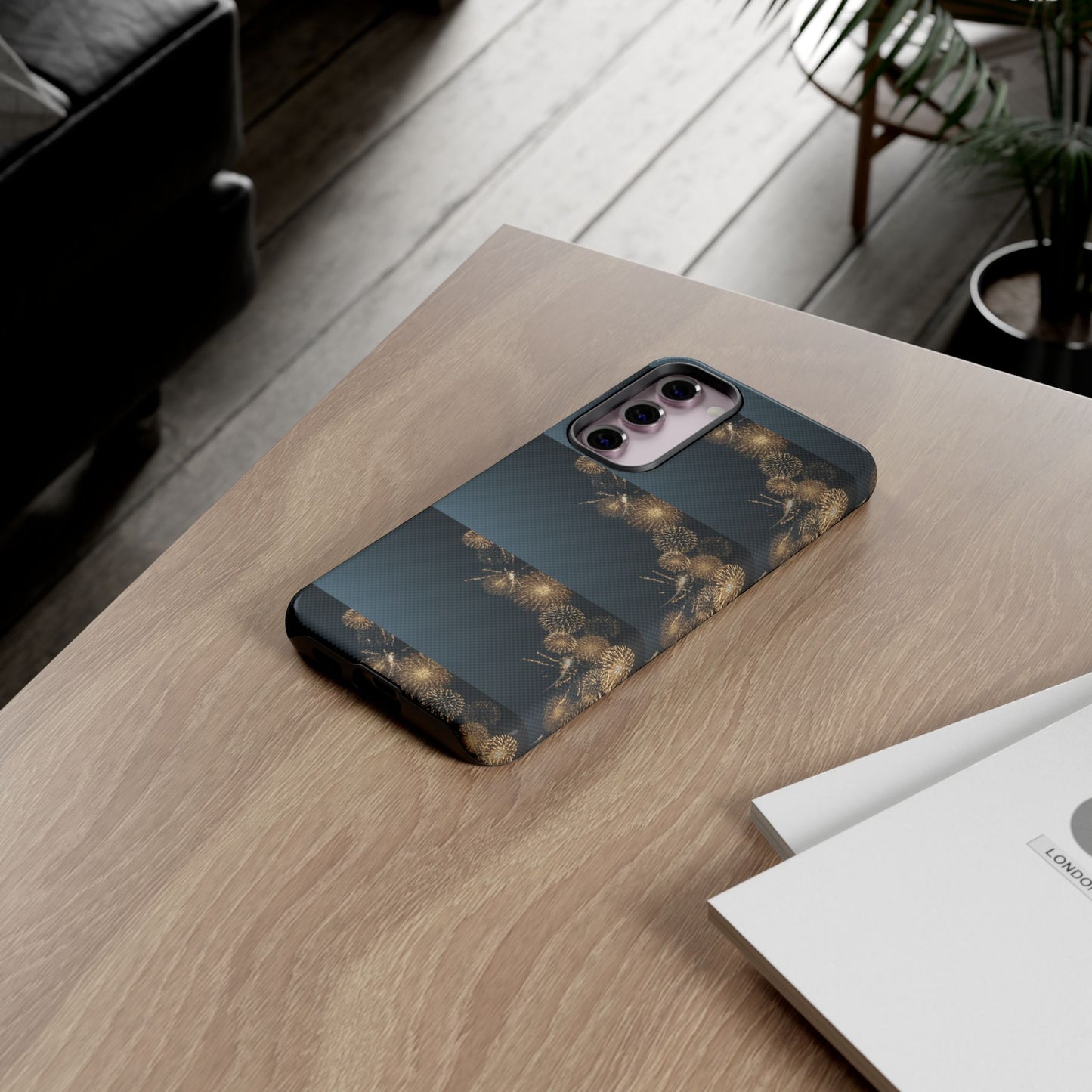 Elegant Fireworks Phone Case, Tough Phone Cover, Holiday Gift, Customizable Case, Premium Protection, Unique Design