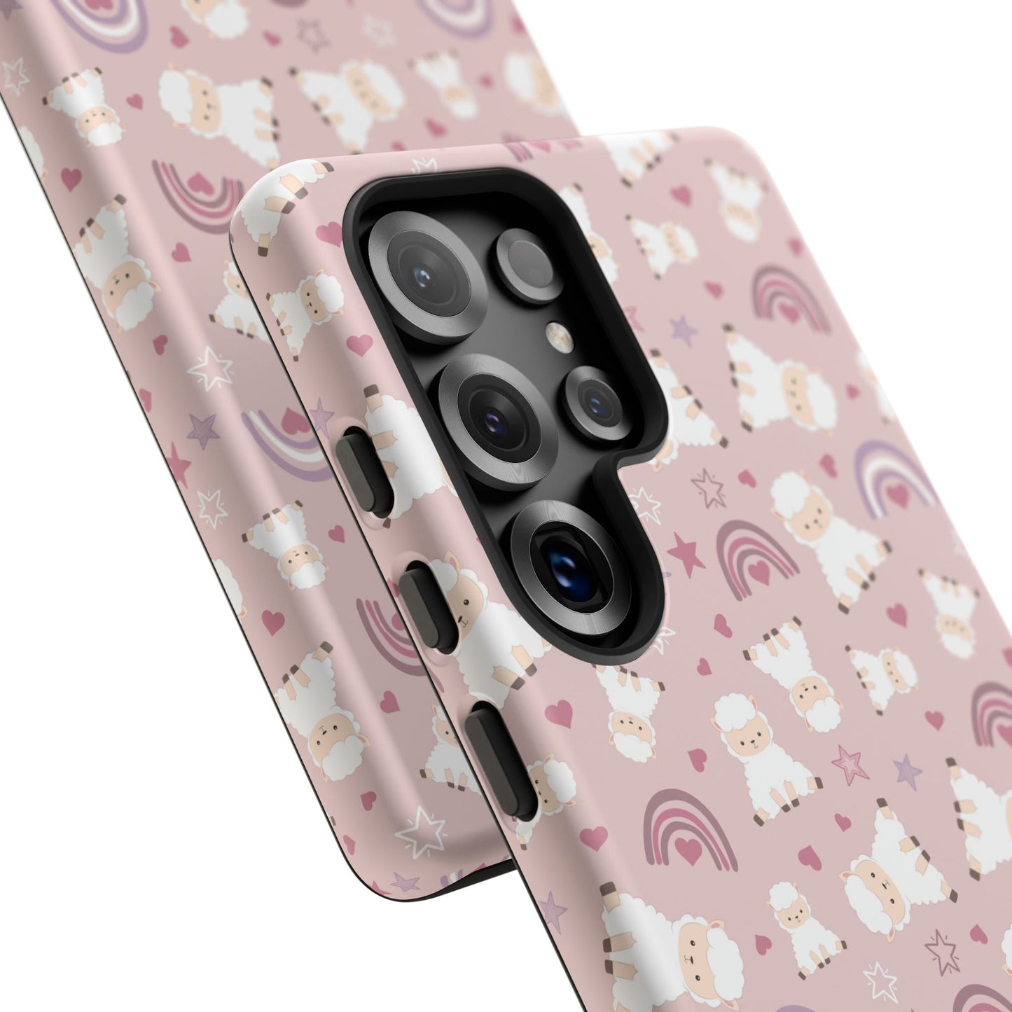Cute Pastel Phone Case with Teddy Bears and Rainbows, Durable Phone Cover, Trendy Mobile Accessory, Gifts for Her, Birthday Must-Have