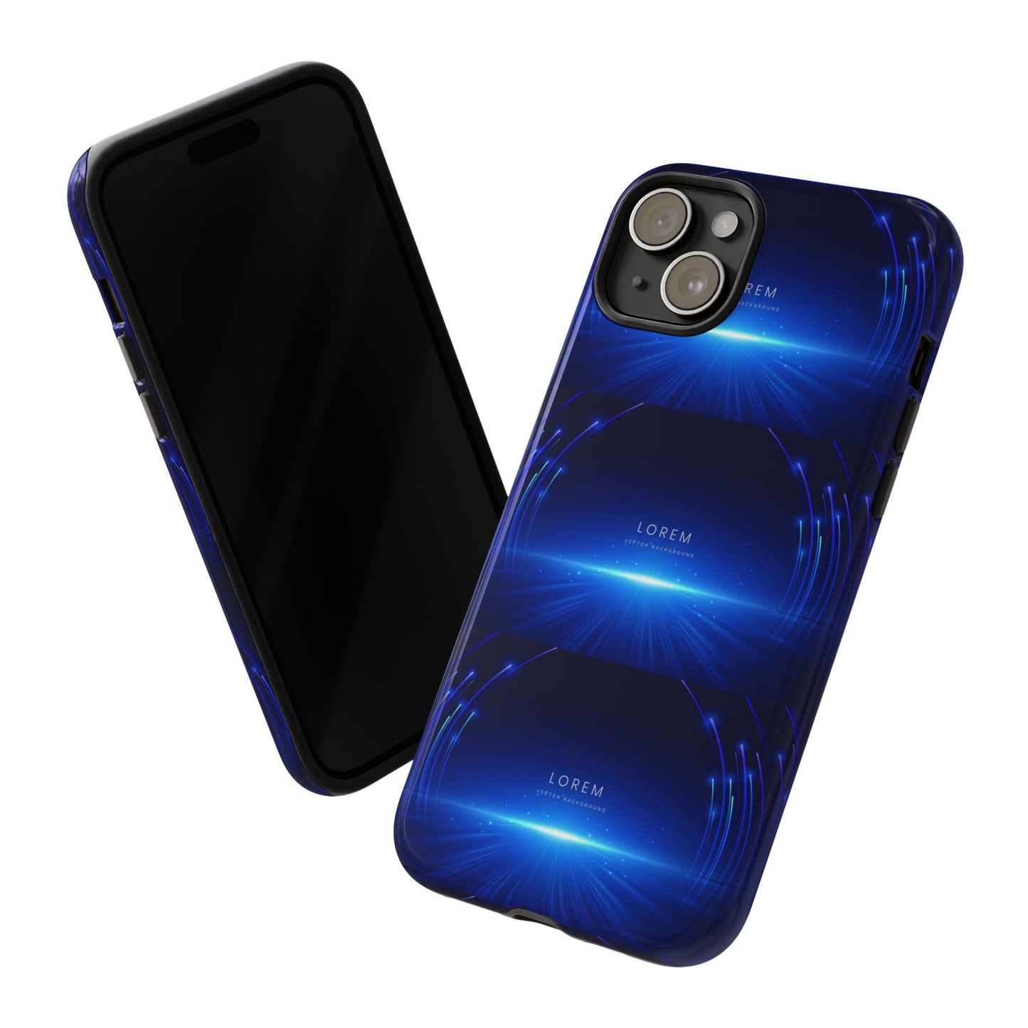 Tough Cases: Blue Lightwave Phone Case, Stylish Mobile Cover, Durable Protective Case, Gift for Tech Lovers, Trendy Gadget Accessory