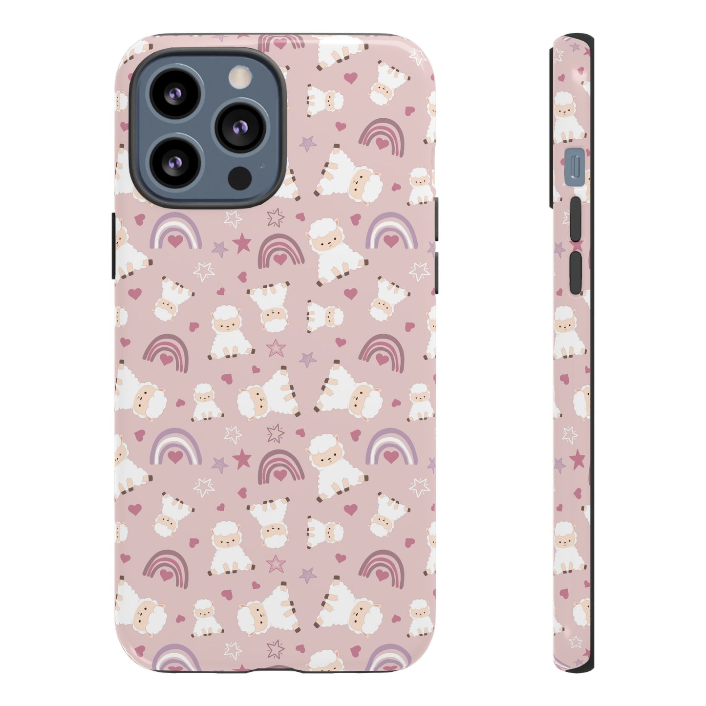 Cute Pastel Phone Case with Teddy Bears and Rainbows, Durable Phone Cover, Trendy Mobile Accessory, Gifts for Her, Birthday Must-Have