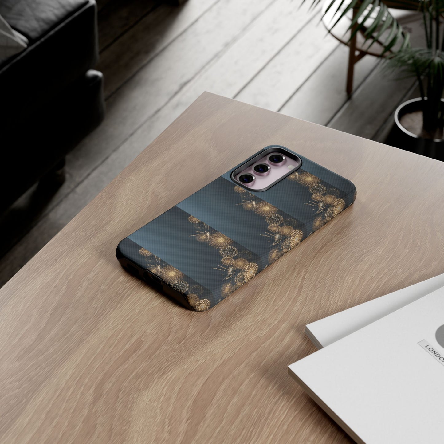 Elegant Fireworks Phone Case, Tough Phone Cover, Holiday Gift, Customizable Case, Premium Protection, Unique Design