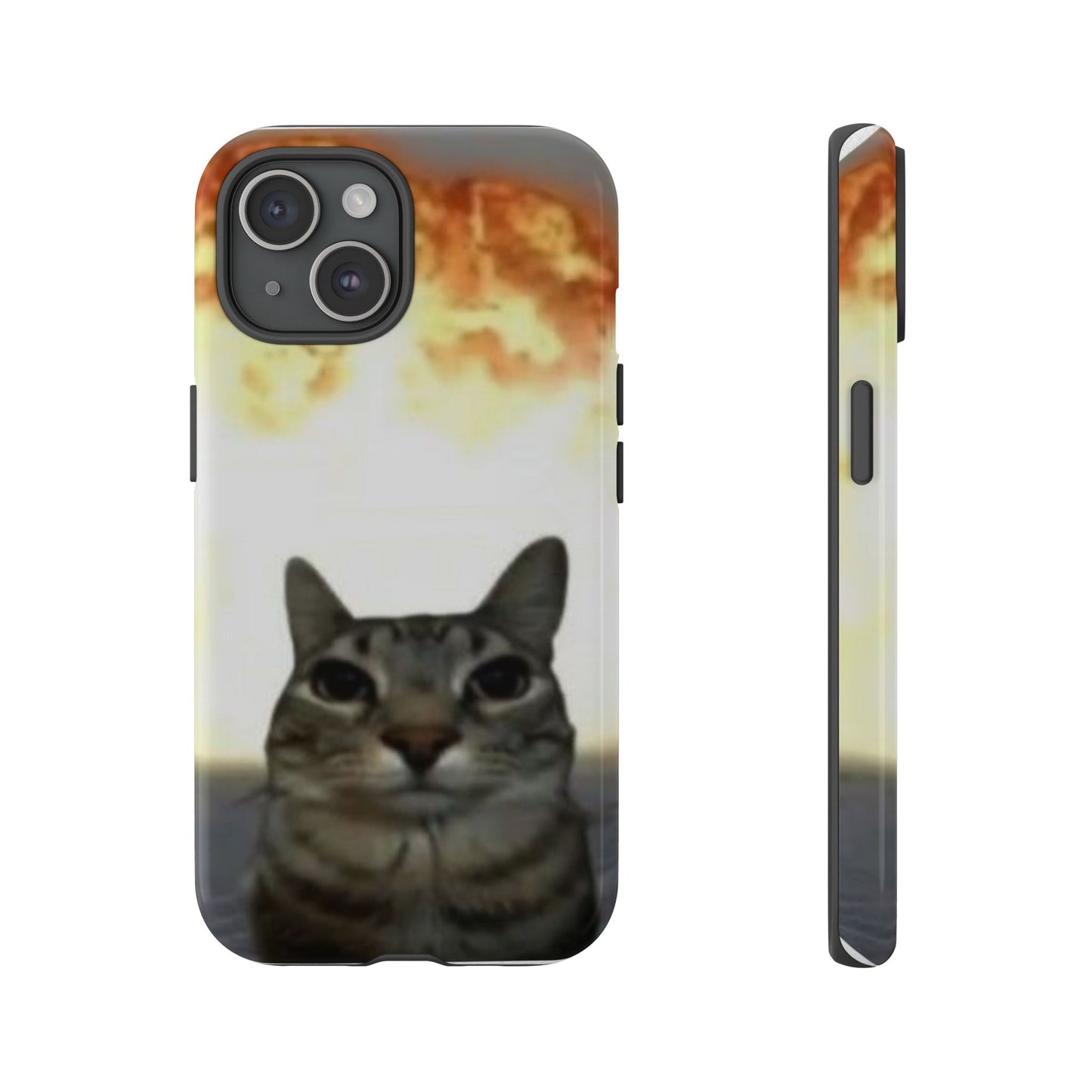 Cat-Themed Phone Case with Explosive Background, Tough Cases for Pet Lovers, Unique Gift for Cat Owners, Funny Animal Accessories, [...]