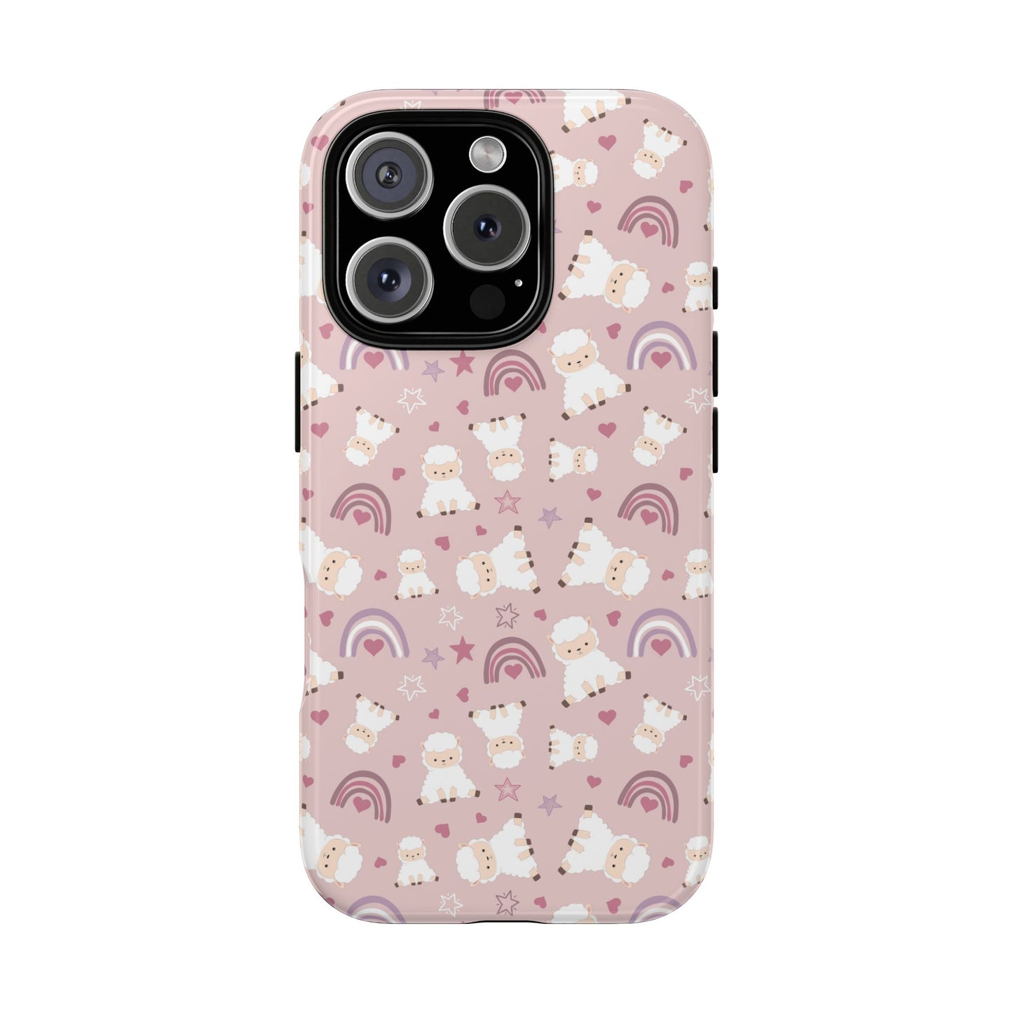 Cute Pastel Phone Case with Teddy Bears and Rainbows, Durable Phone Cover, Trendy Mobile Accessory, Gifts for Her, Birthday Must-Have