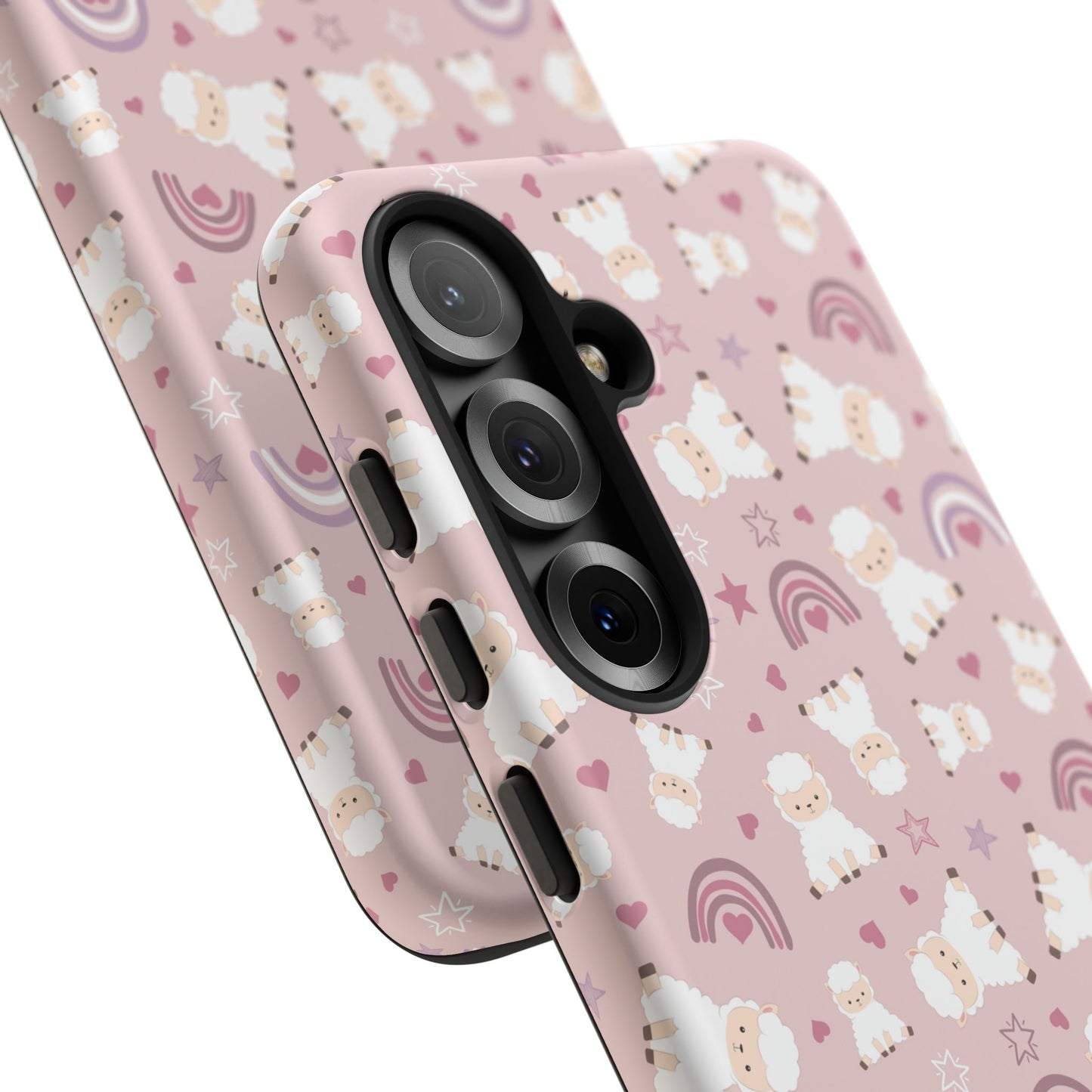 Cute Pastel Phone Case with Teddy Bears and Rainbows, Durable Phone Cover, Trendy Mobile Accessory, Gifts for Her, Birthday Must-Have