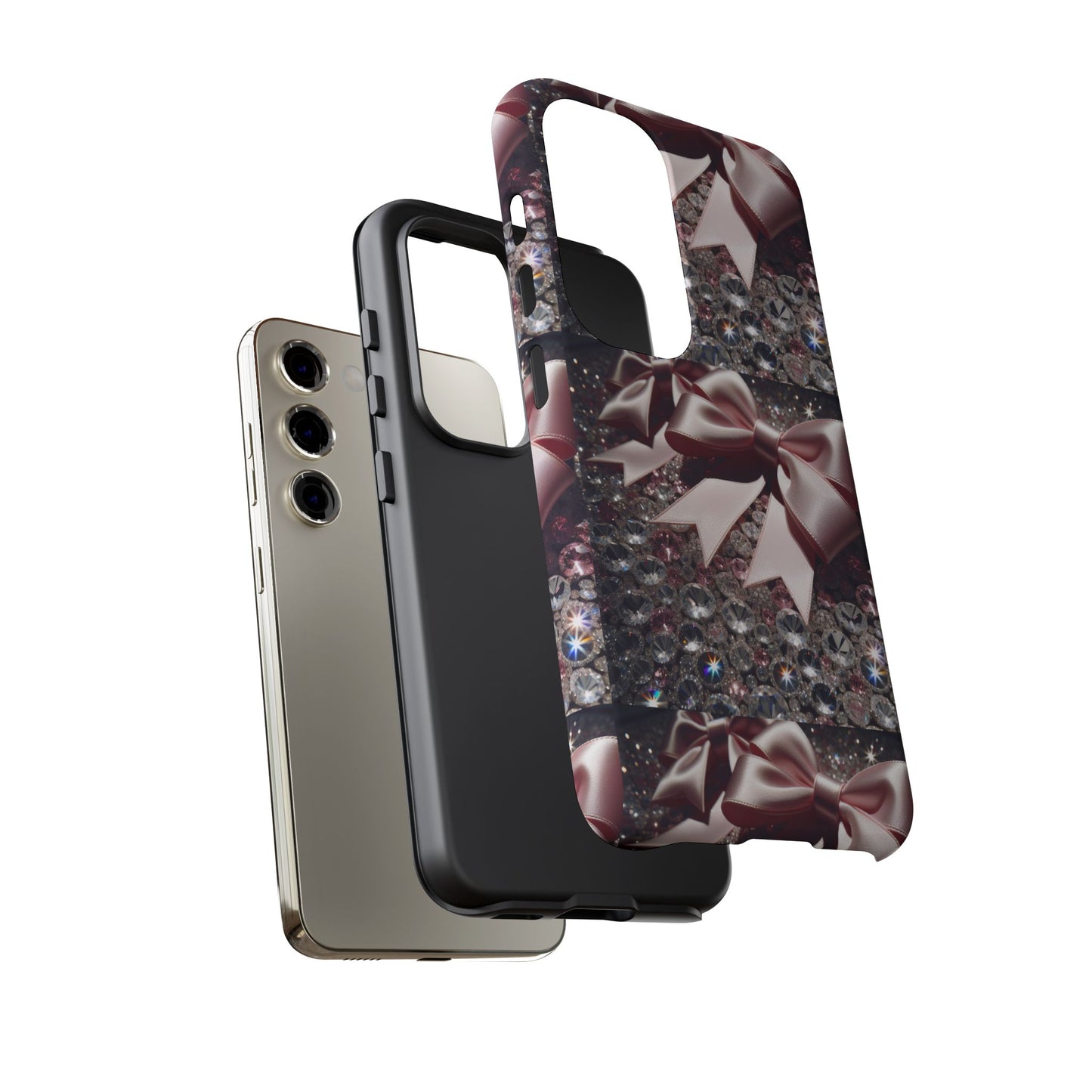 Sparkling Glam Phone Case, Tough Cases, Gift for Her, Stylish Cell Phone Accessories, Blinged Out Designs, Holiday Gifts