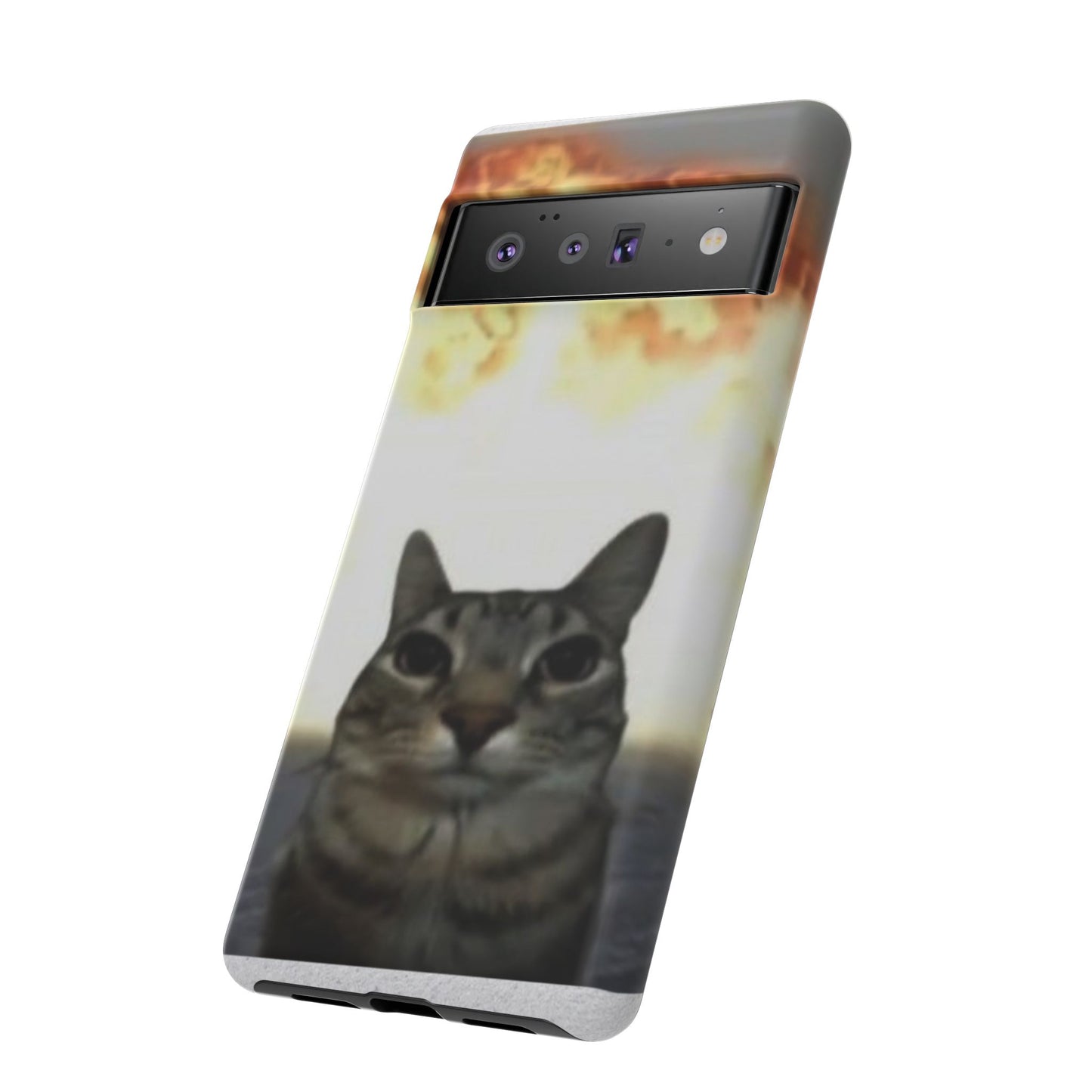 Cat-Themed Phone Case with Explosive Background, Tough Cases for Pet Lovers, Unique Gift for Cat Owners, Funny Animal Accessories, [...]