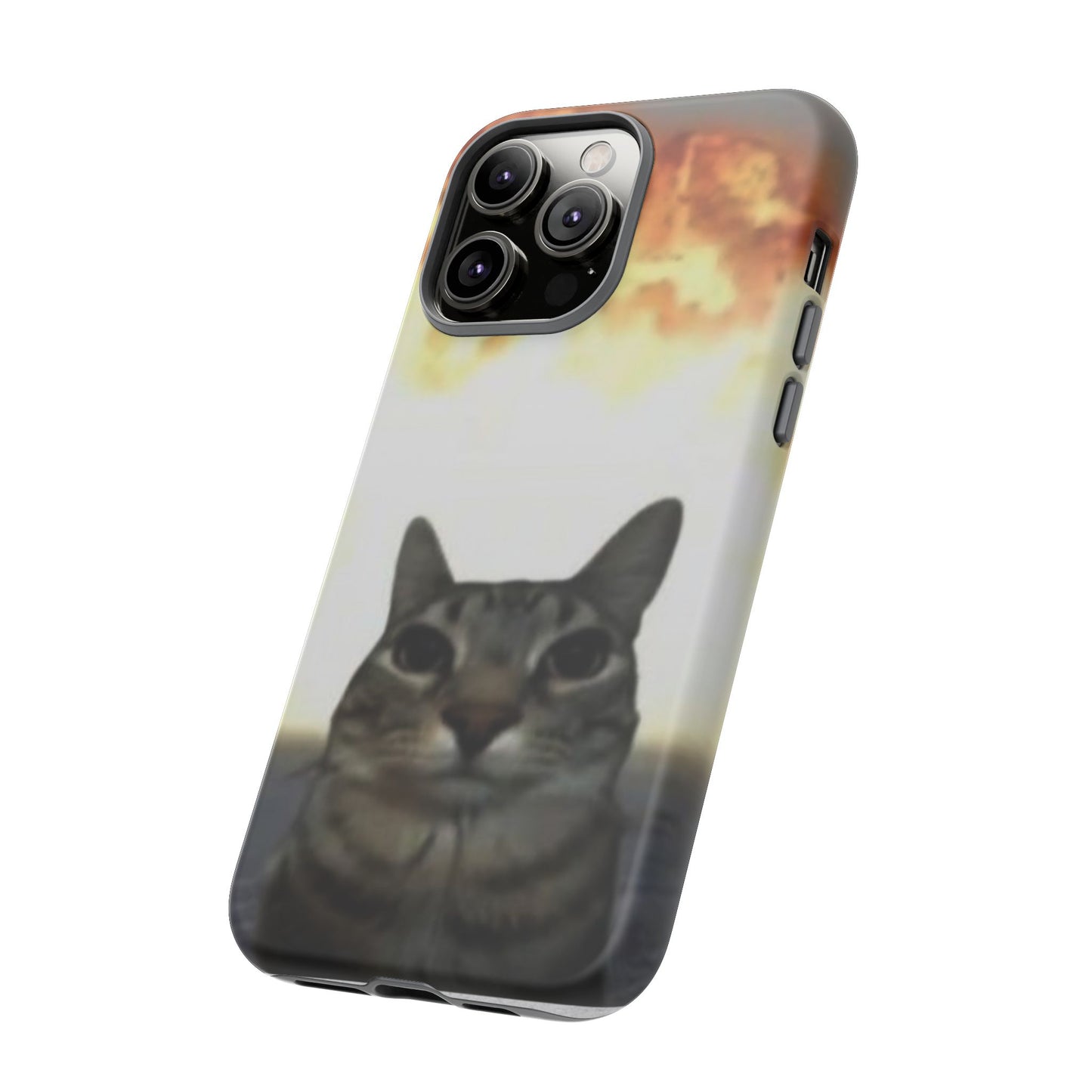 Cat-Themed Phone Case with Explosive Background, Tough Cases for Pet Lovers, Unique Gift for Cat Owners, Funny Animal Accessories, [...]