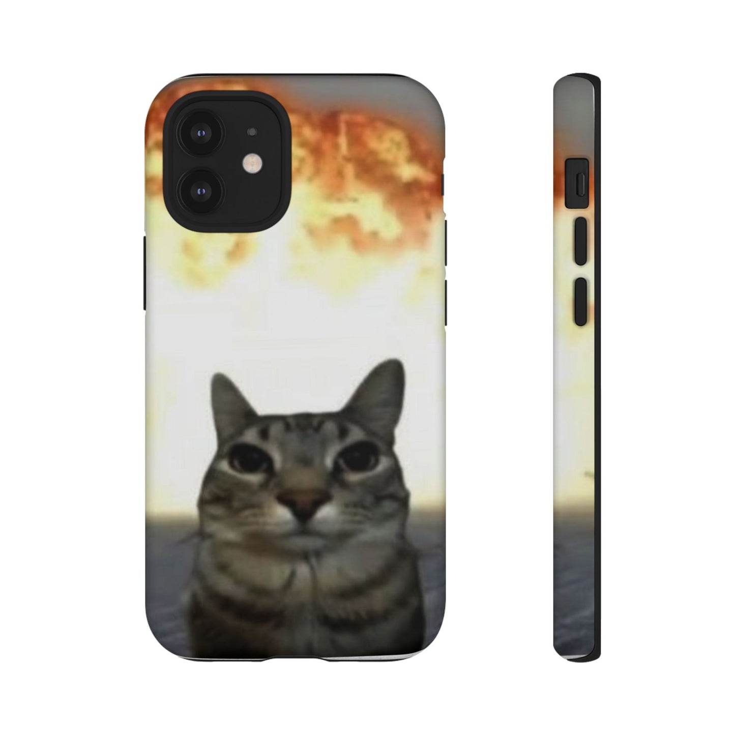 Cat-Themed Phone Case with Explosive Background, Tough Cases for Pet Lovers, Unique Gift for Cat Owners, Funny Animal Accessories, [...]