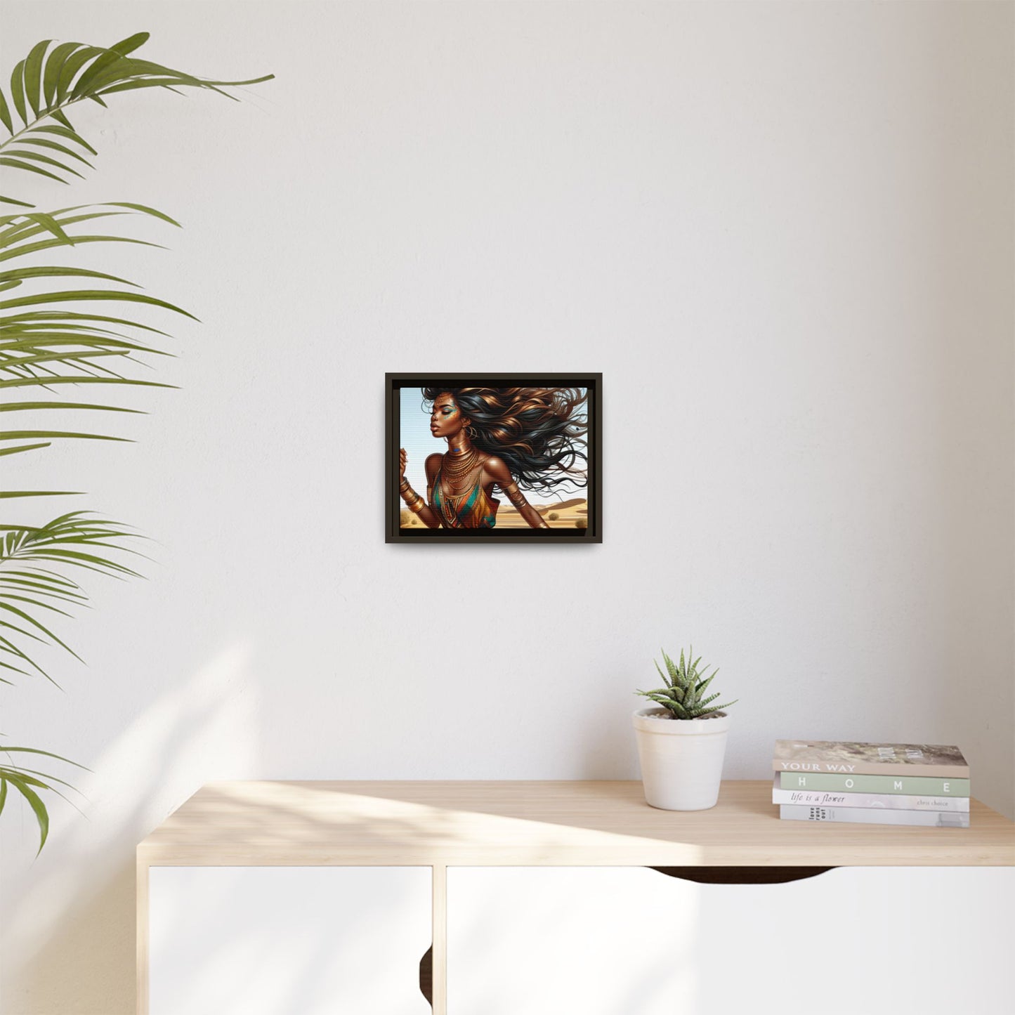 Framed Matte Canvas Art Print - Bohemian Elegance for Home Decor, African Woman Portrait, Gift for Art Lovers, Wall Decoration, [...]