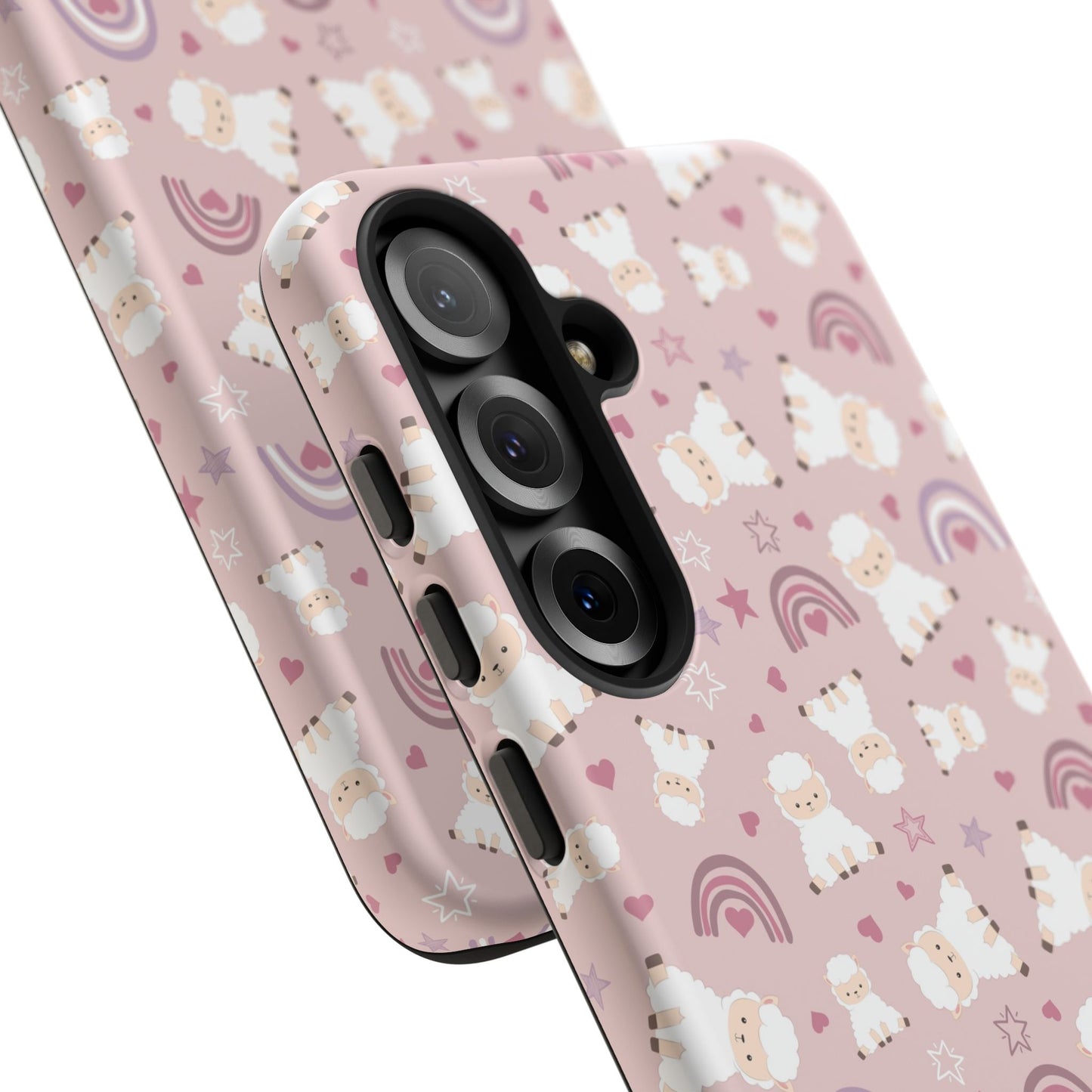 Cute Pastel Phone Case with Teddy Bears and Rainbows, Durable Phone Cover, Trendy Mobile Accessory, Gifts for Her, Birthday Must-Have