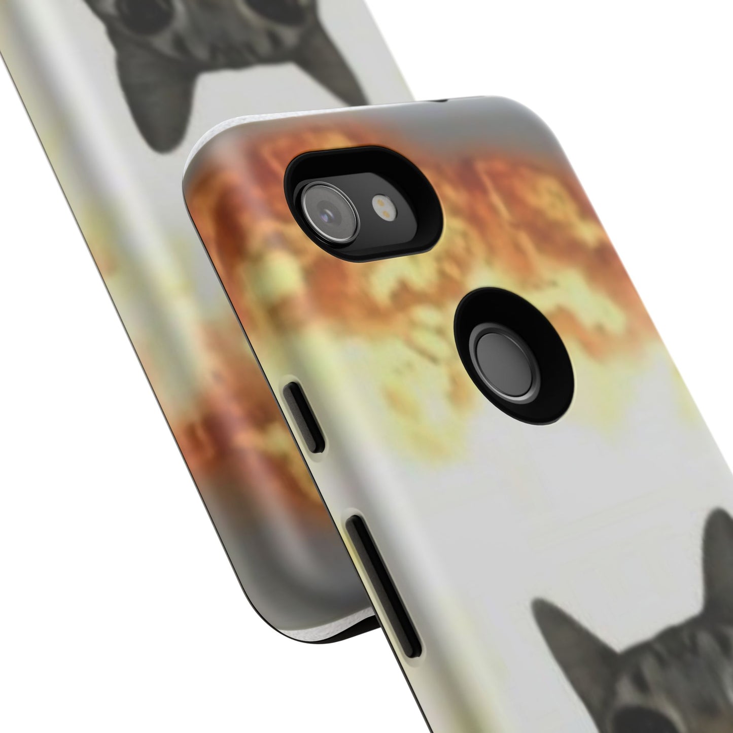 Cat-Themed Phone Case with Explosive Background, Tough Cases for Pet Lovers, Unique Gift for Cat Owners, Funny Animal Accessories, [...]