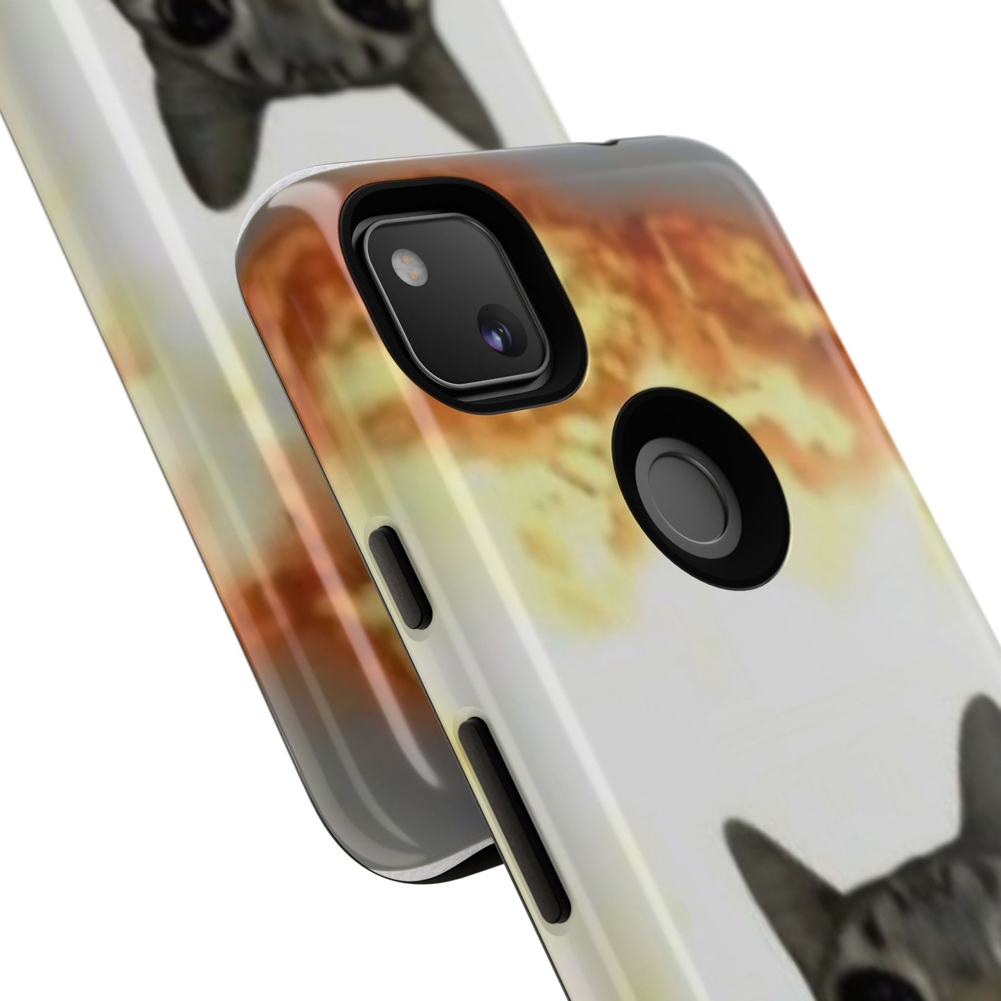 Cat-Themed Phone Case with Explosive Background, Tough Cases for Pet Lovers, Unique Gift for Cat Owners, Funny Animal Accessories, [...]