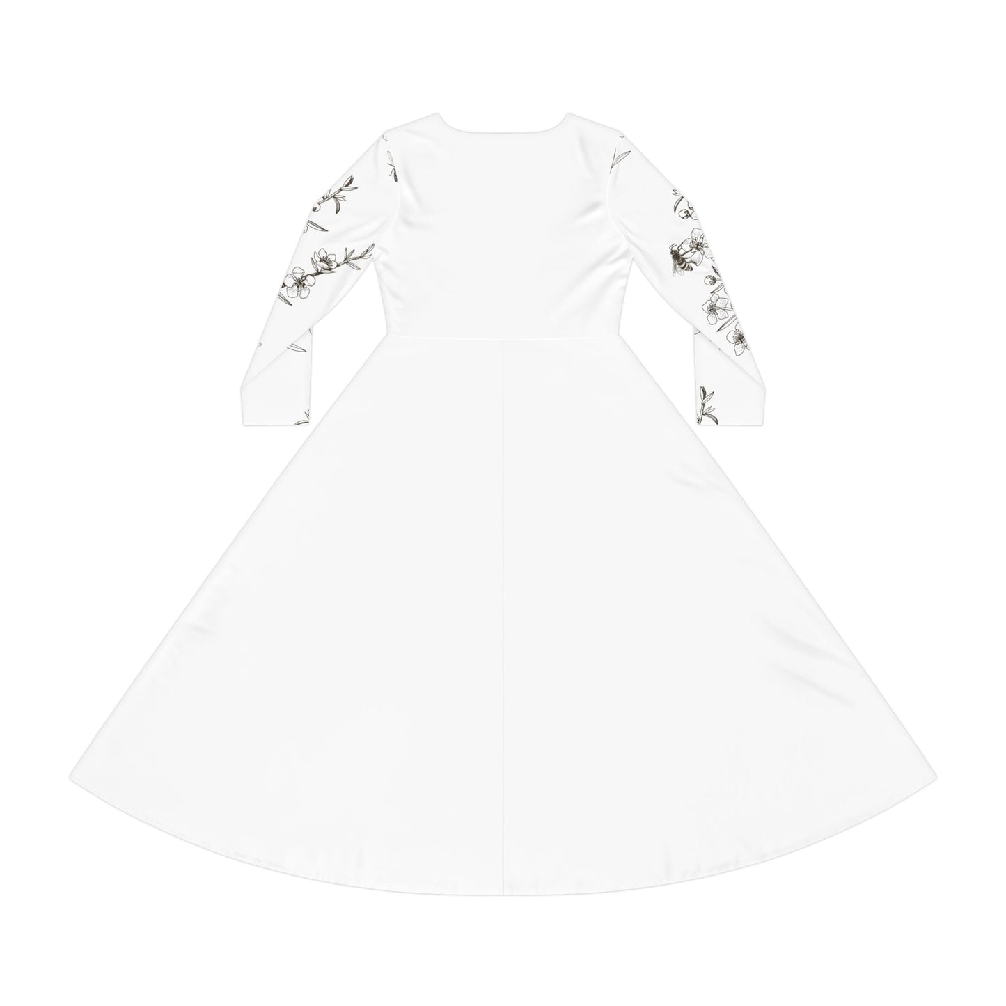 Floral Print Women’s Dance Dress | Long Sleeve Dress for Performances, Casual Wear, Gifts, Special Occasions, Spring Fashion