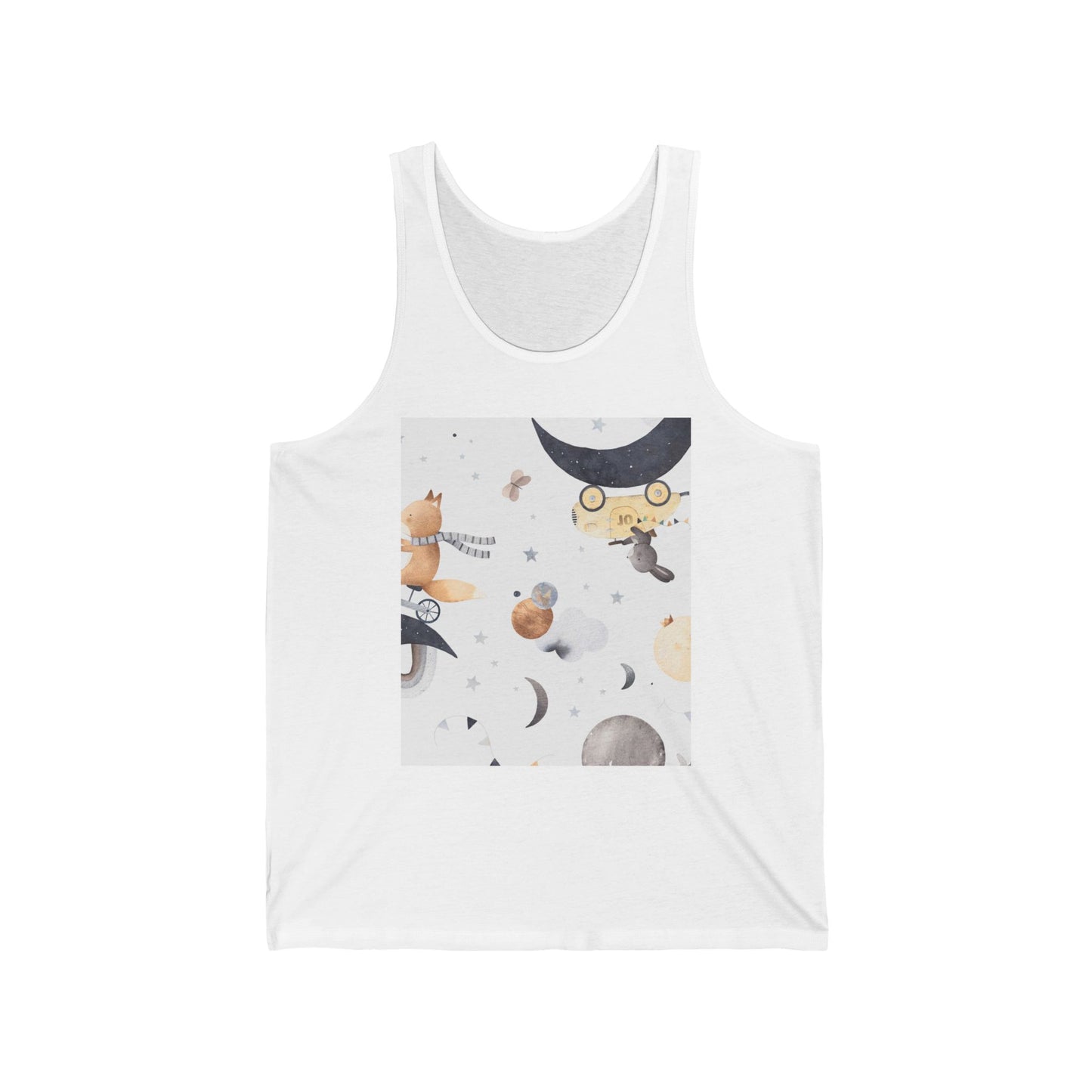 Celestial Adventure Unisex Jersey Tank, Astrological Tank Top, Starry Night Shirt, Summer Fashion, Astrology Gift