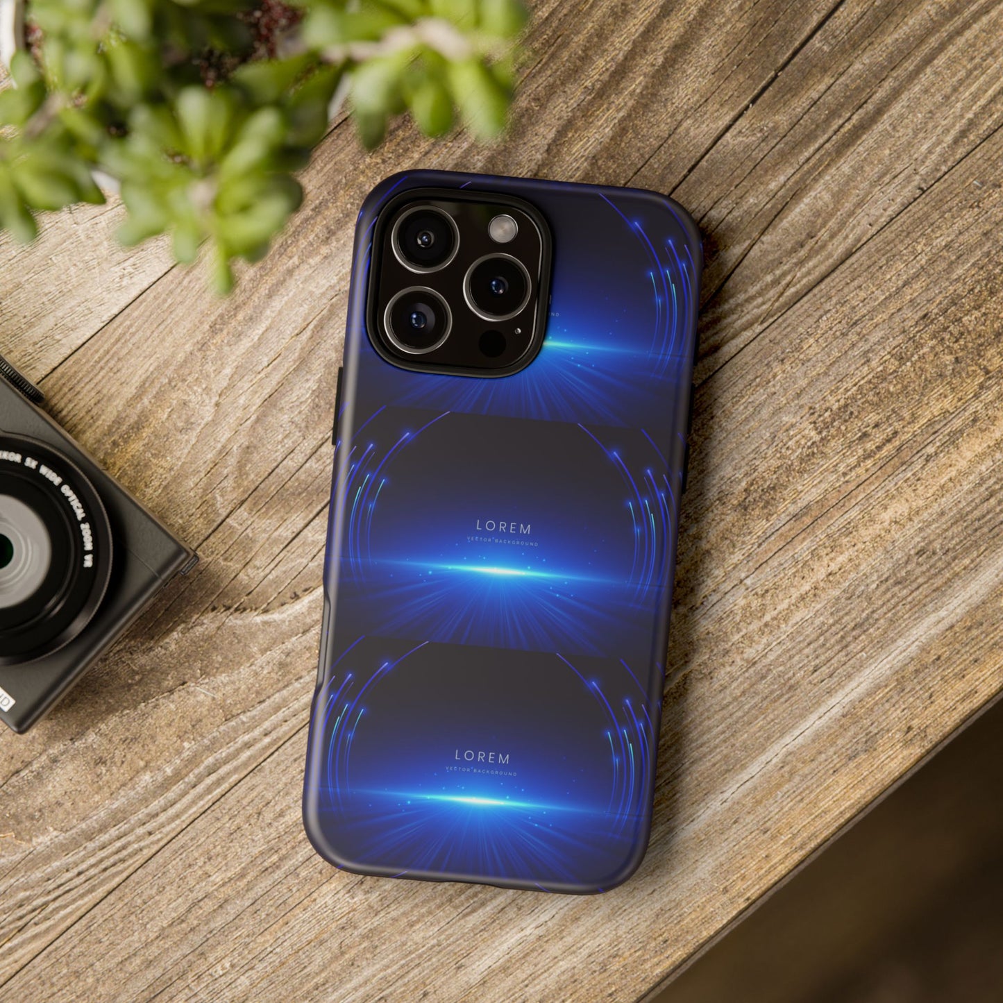 Tough Cases: Blue Lightwave Phone Case, Stylish Mobile Cover, Durable Protective Case, Gift for Tech Lovers, Trendy Gadget Accessory