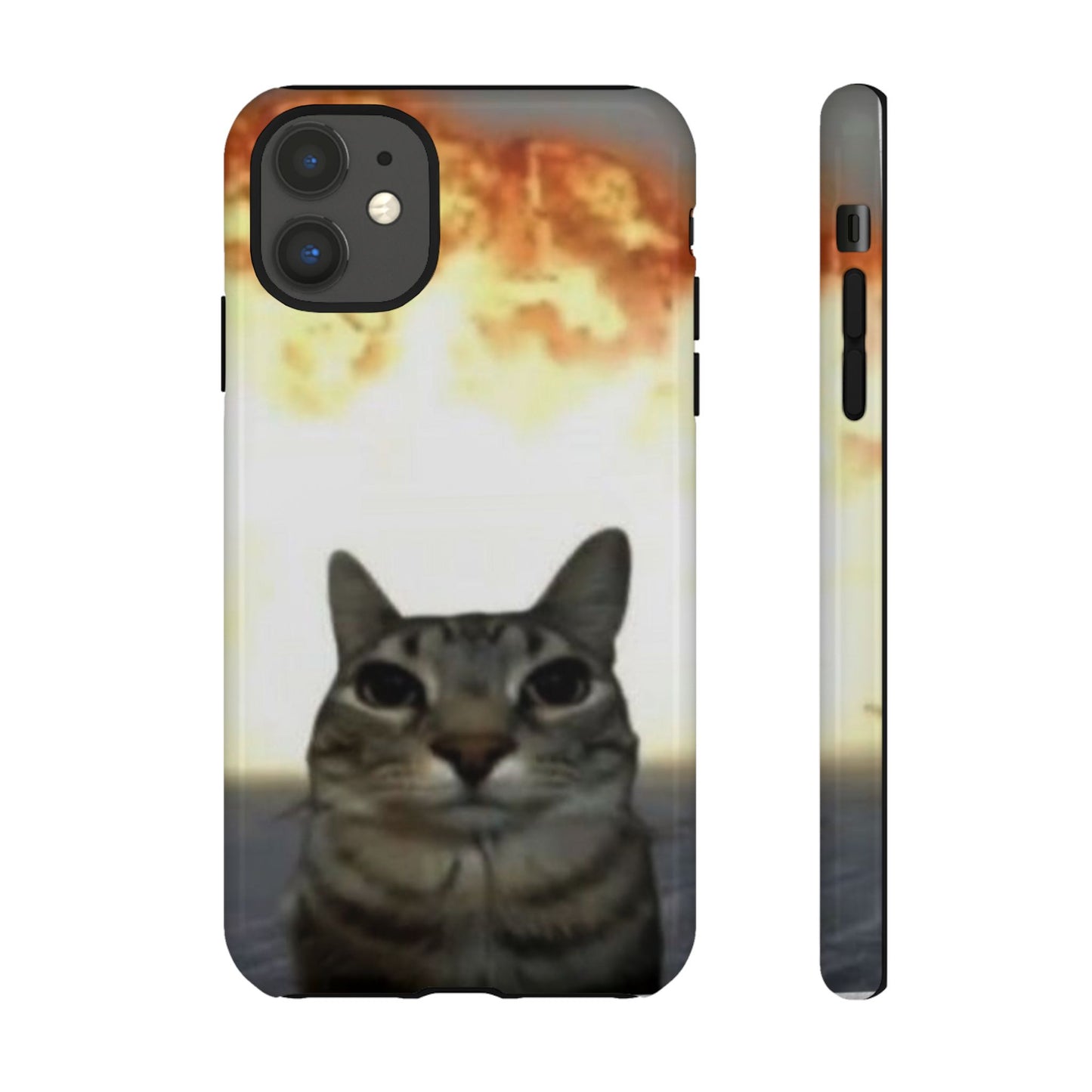 Cat-Themed Phone Case with Explosive Background, Tough Cases for Pet Lovers, Unique Gift for Cat Owners, Funny Animal Accessories, [...]