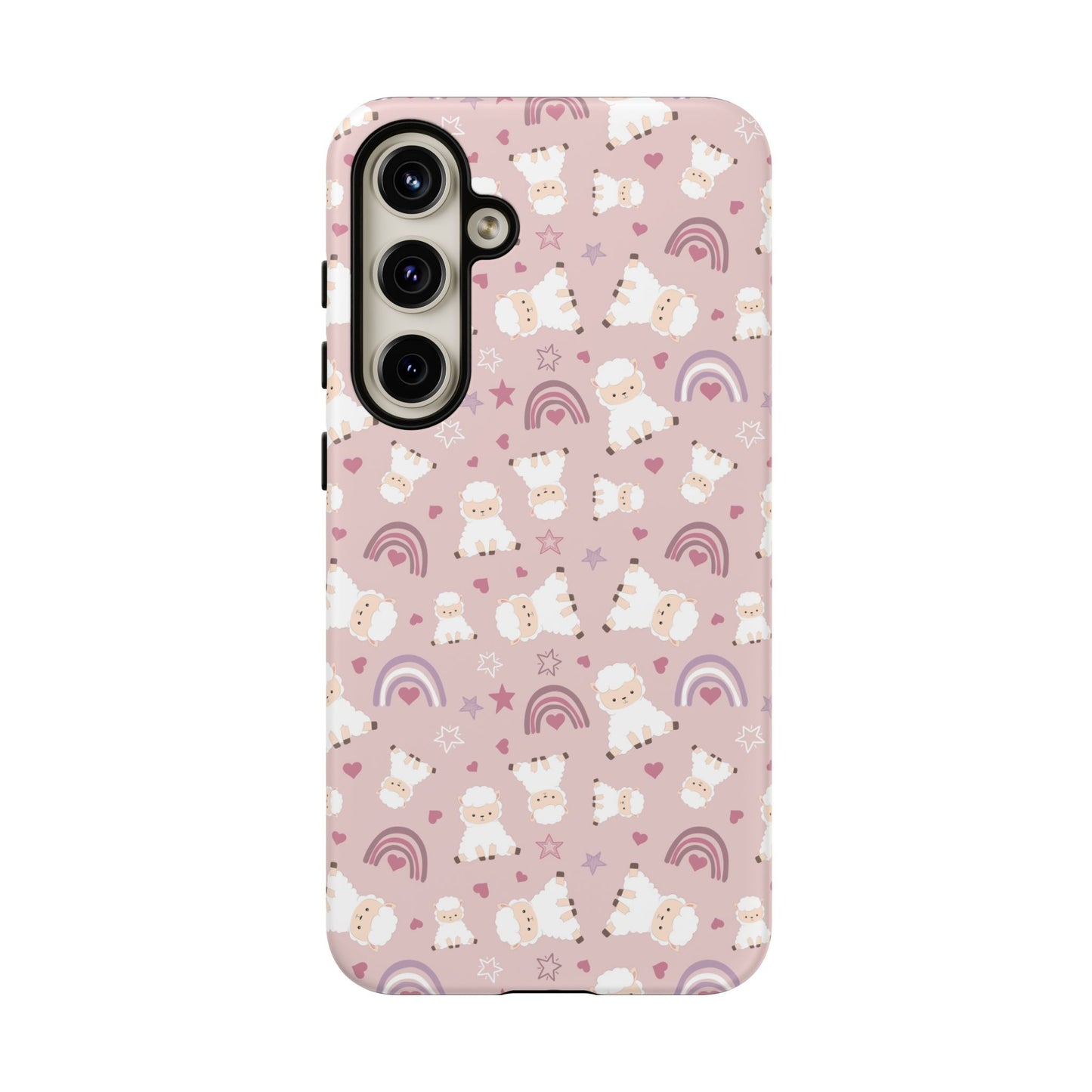 Cute Pastel Phone Case with Teddy Bears and Rainbows, Durable Phone Cover, Trendy Mobile Accessory, Gifts for Her, Birthday Must-Have
