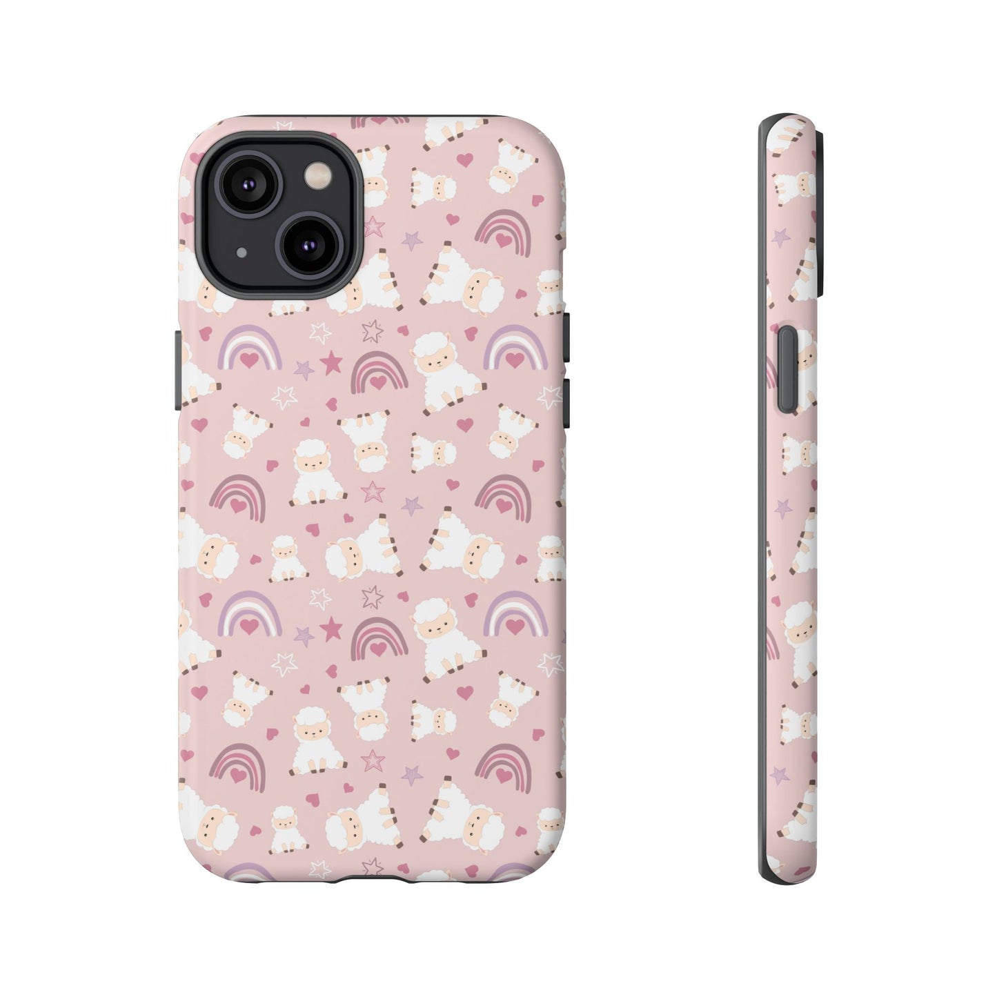 Cute Pastel Phone Case with Teddy Bears and Rainbows, Durable Phone Cover, Trendy Mobile Accessory, Gifts for Her, Birthday Must-Have