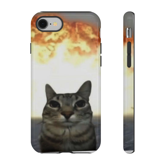 Cat-Themed Phone Case with Explosive Background, Tough Cases for Pet Lovers, Unique Gift for Cat Owners, Funny Animal Accessories, [...]