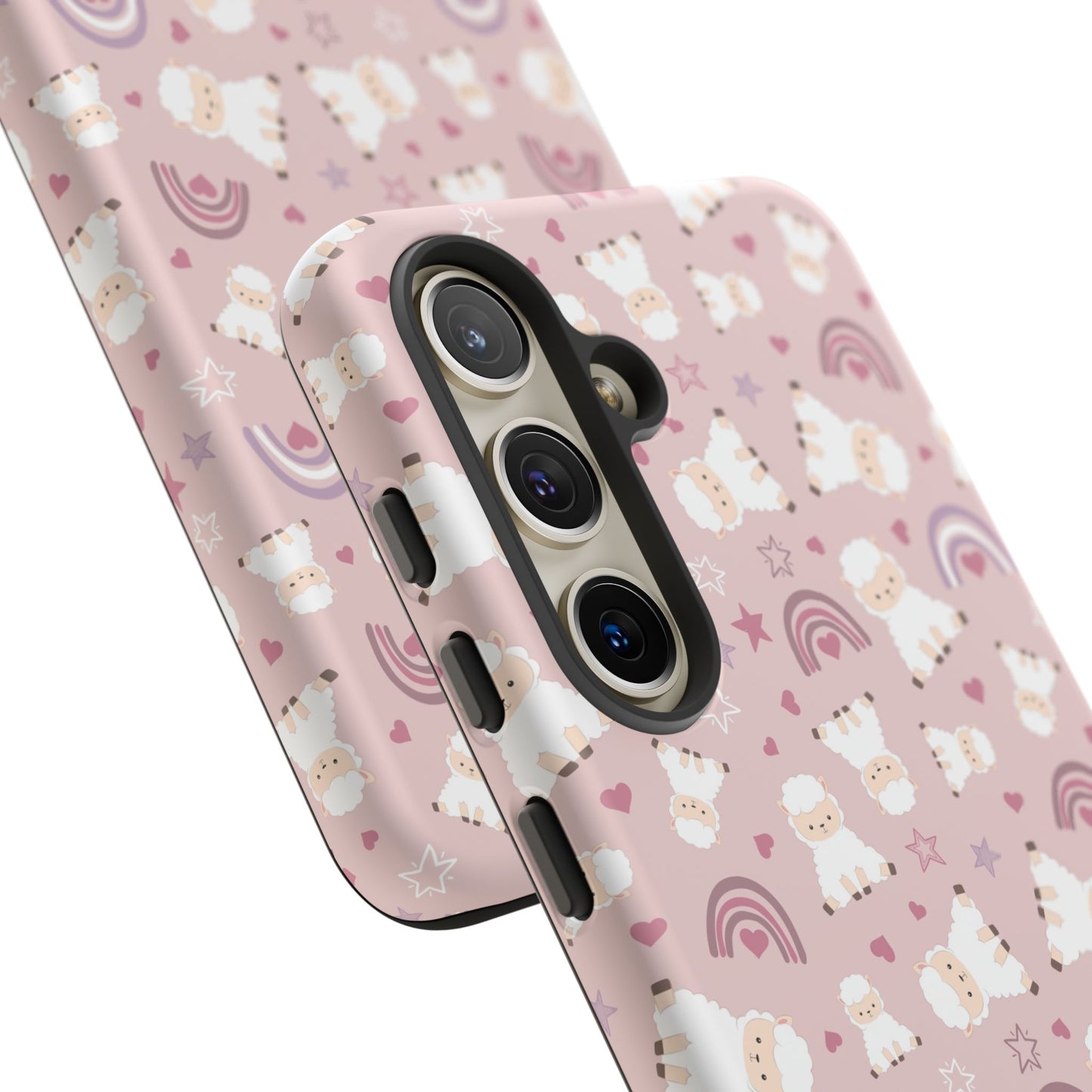 Cute Pastel Phone Case with Teddy Bears and Rainbows, Durable Phone Cover, Trendy Mobile Accessory, Gifts for Her, Birthday Must-Have