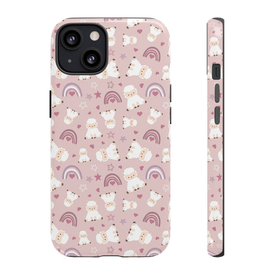 Cute Pastel Phone Case with Teddy Bears and Rainbows, Durable Phone Cover, Trendy Mobile Accessory, Gifts for Her, Birthday Must-Have