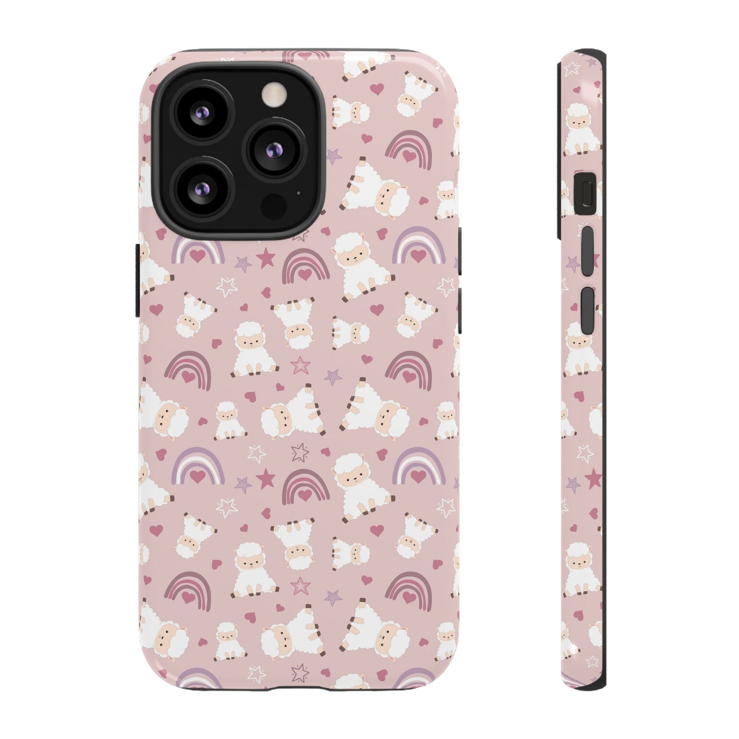 Cute Pastel Phone Case with Teddy Bears and Rainbows, Durable Phone Cover, Trendy Mobile Accessory, Gifts for Her, Birthday Must-Have