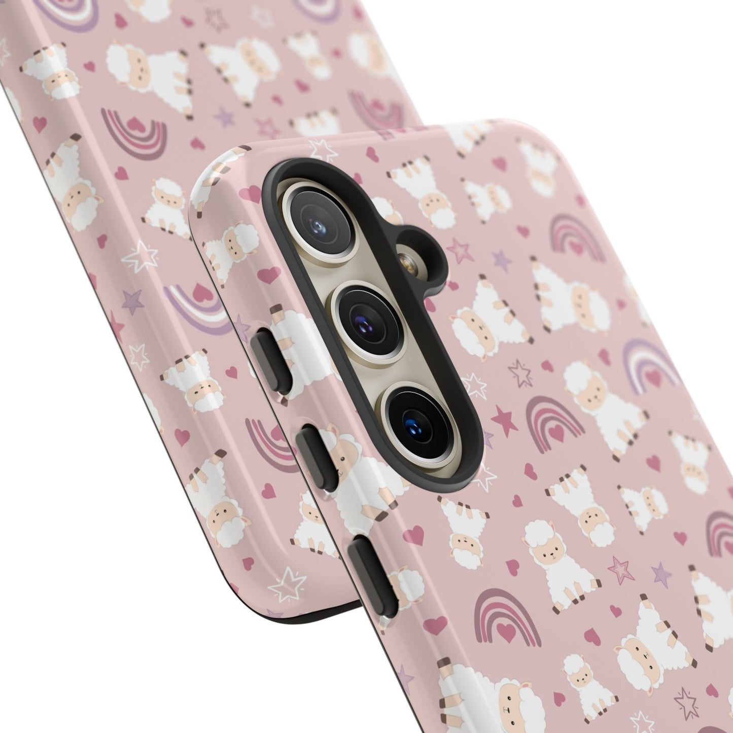 Cute Pastel Phone Case with Teddy Bears and Rainbows, Durable Phone Cover, Trendy Mobile Accessory, Gifts for Her, Birthday Must-Have