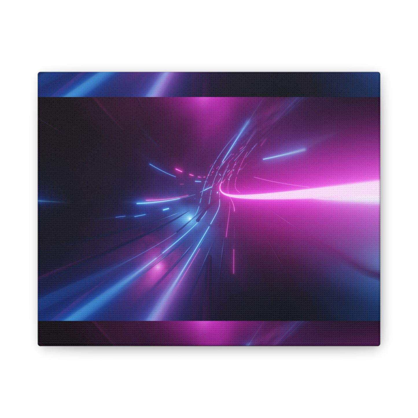 Vibrant Abstract Canvas Wall Art, Modern Home Decor, Neon Light Decor, Gift for Tech Lovers, Office Wall Accent