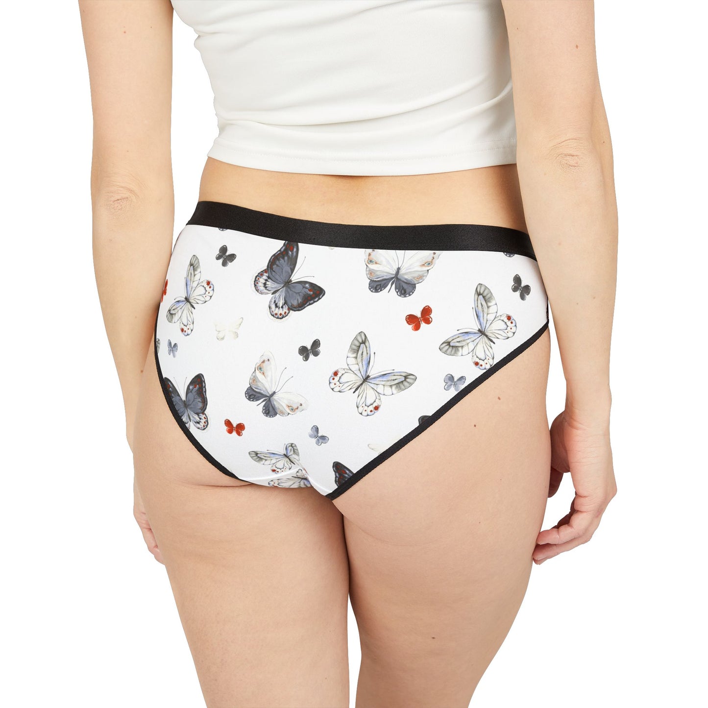 Butterfly Print Women's Underwear, Custom Floral Panties, Comfortable Lingerie, Gift for Her, Cute Underwear Set, Everyday Essentials