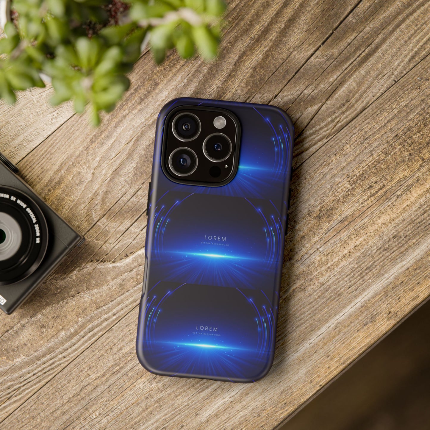 Tough Cases: Blue Lightwave Phone Case, Stylish Mobile Cover, Durable Protective Case, Gift for Tech Lovers, Trendy Gadget Accessory