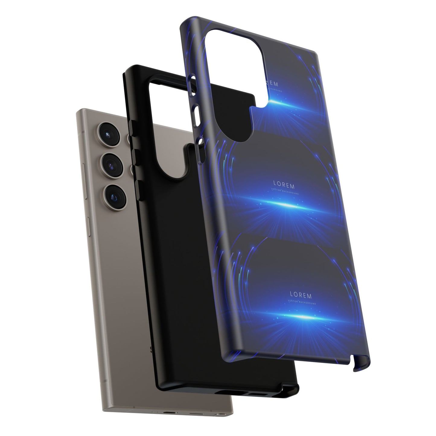 Tough Cases: Blue Lightwave Phone Case, Stylish Mobile Cover, Durable Protective Case, Gift for Tech Lovers, Trendy Gadget Accessory