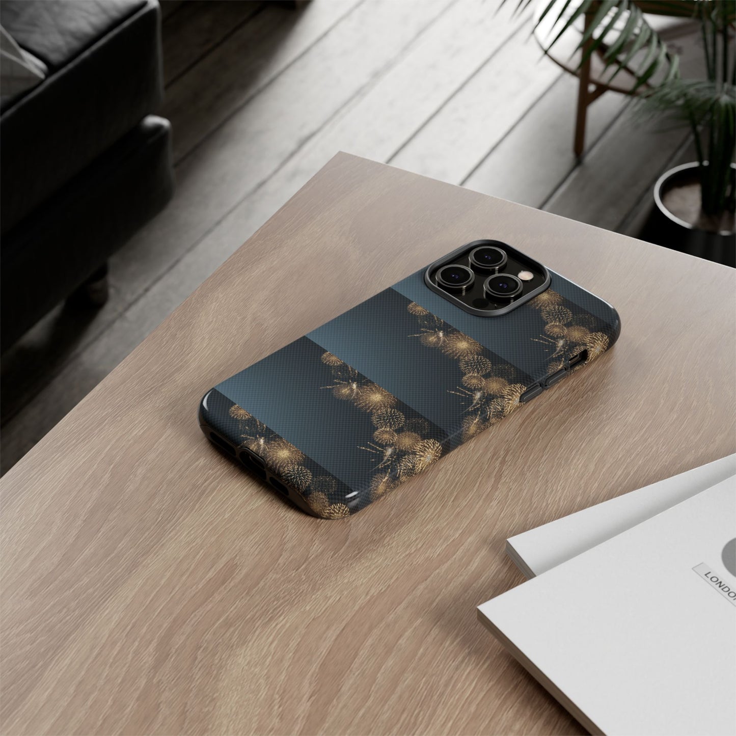 Elegant Fireworks Phone Case, Tough Phone Cover, Holiday Gift, Customizable Case, Premium Protection, Unique Design